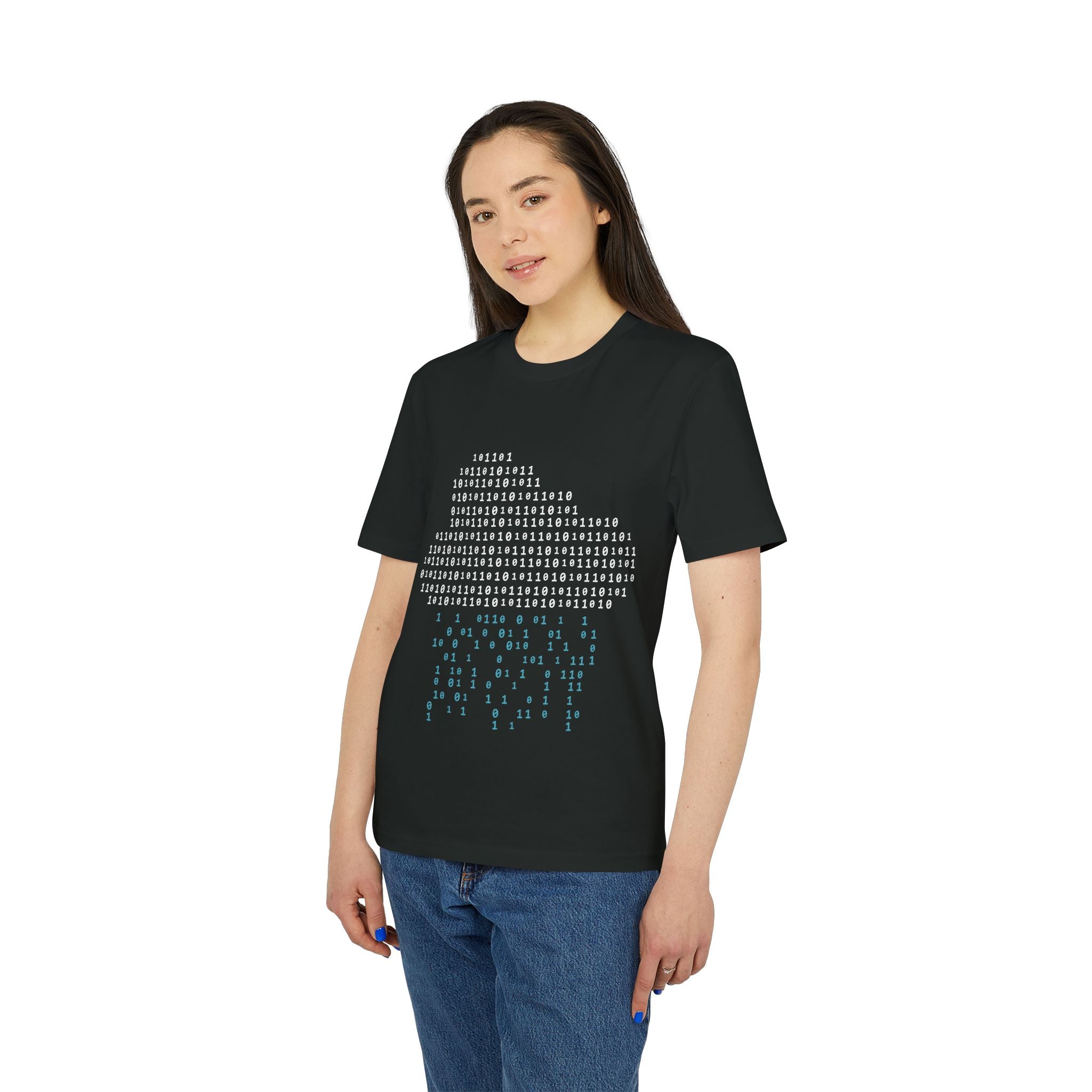 Binary Rain Cloud - Organic T-Shirt