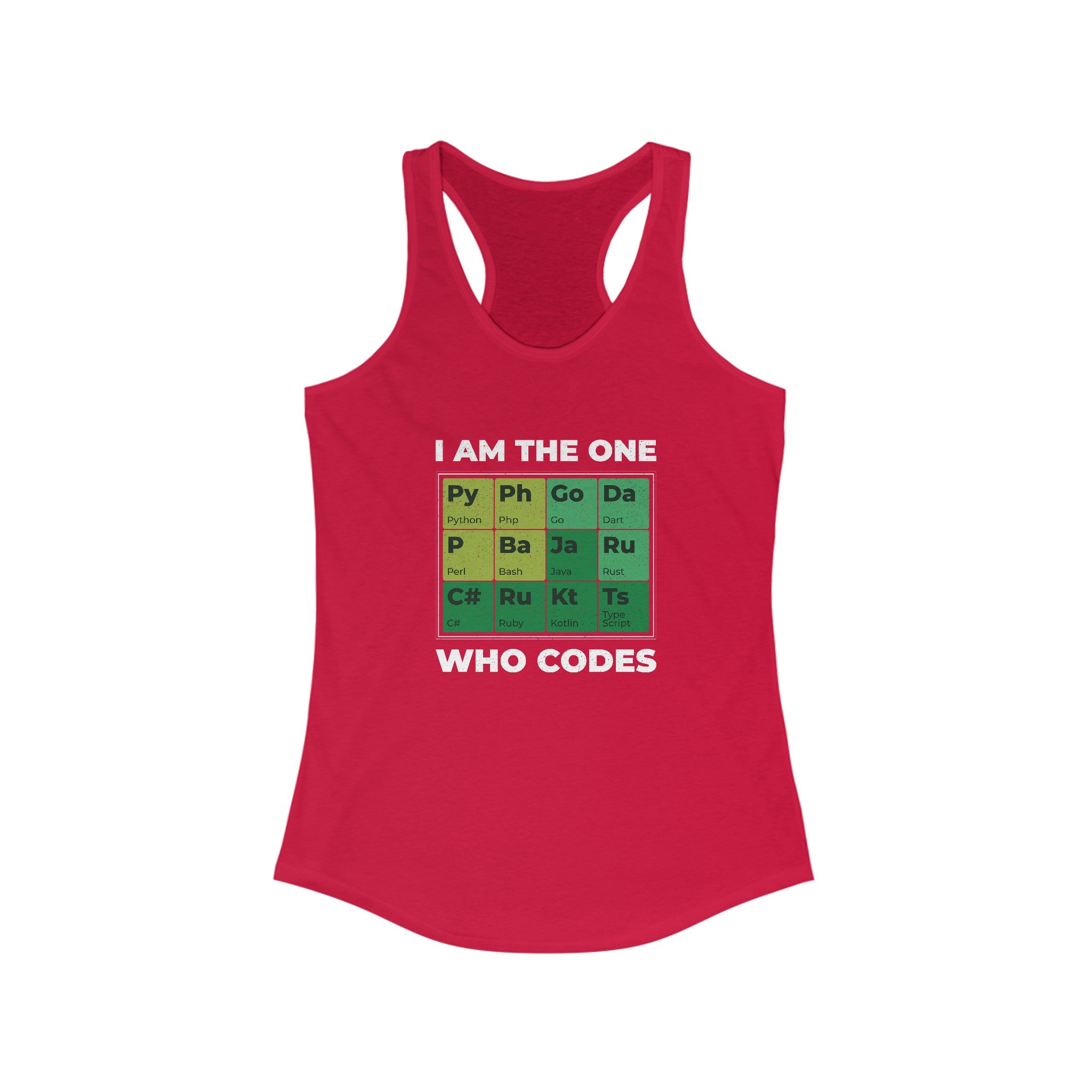 Developer Periodic Table - Women's Racerback Tank