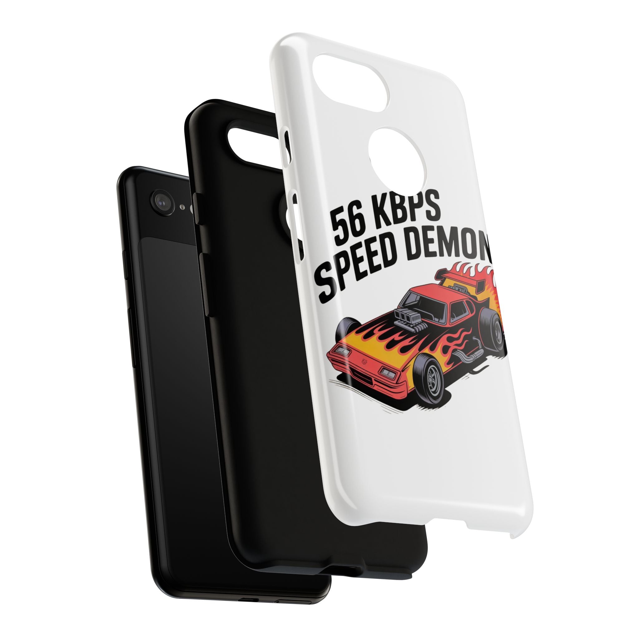 56 Kbps Speed Demon Black- Impact-Resistant Phone Case