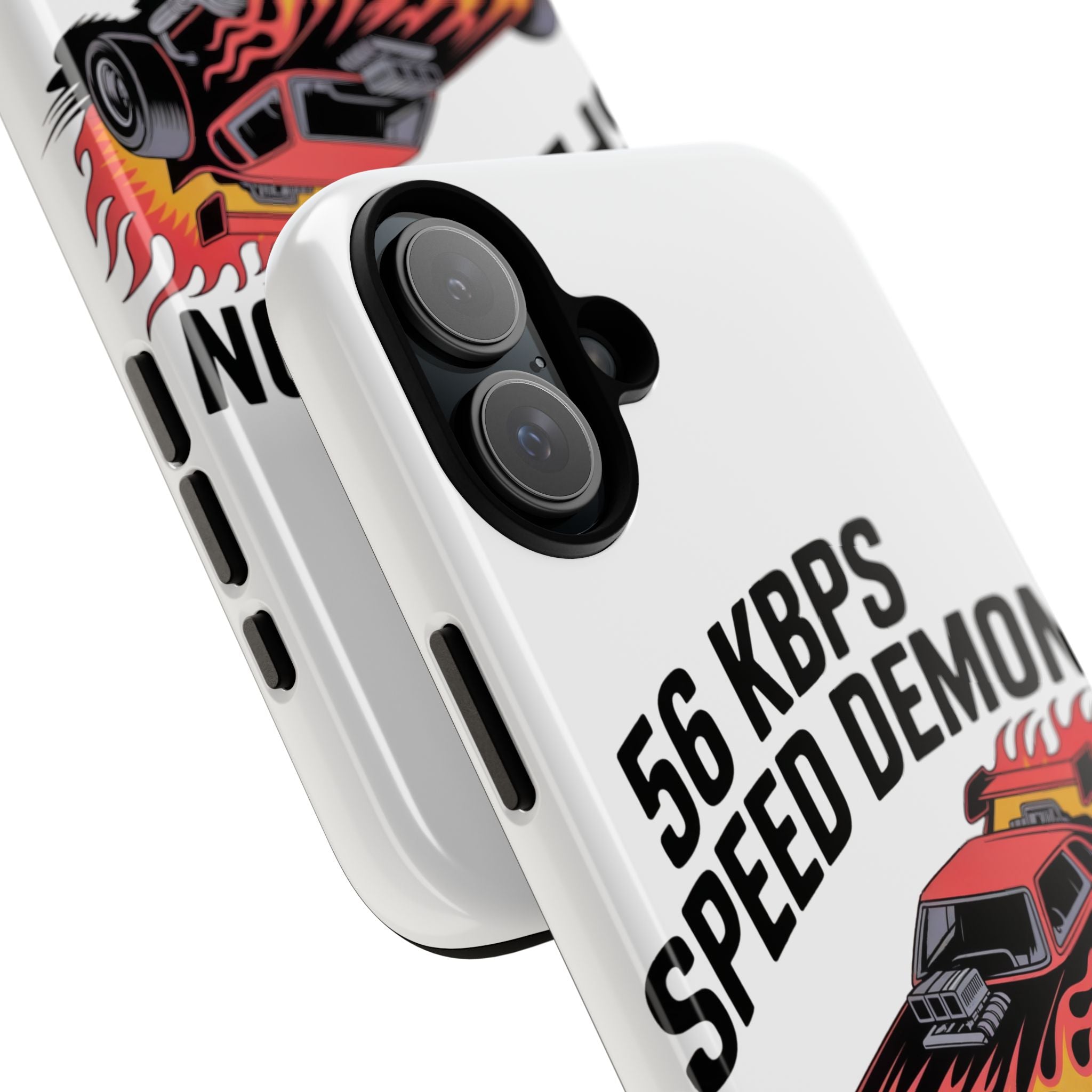 56 Kbps Speed Demon Black- Impact-Resistant Phone Case