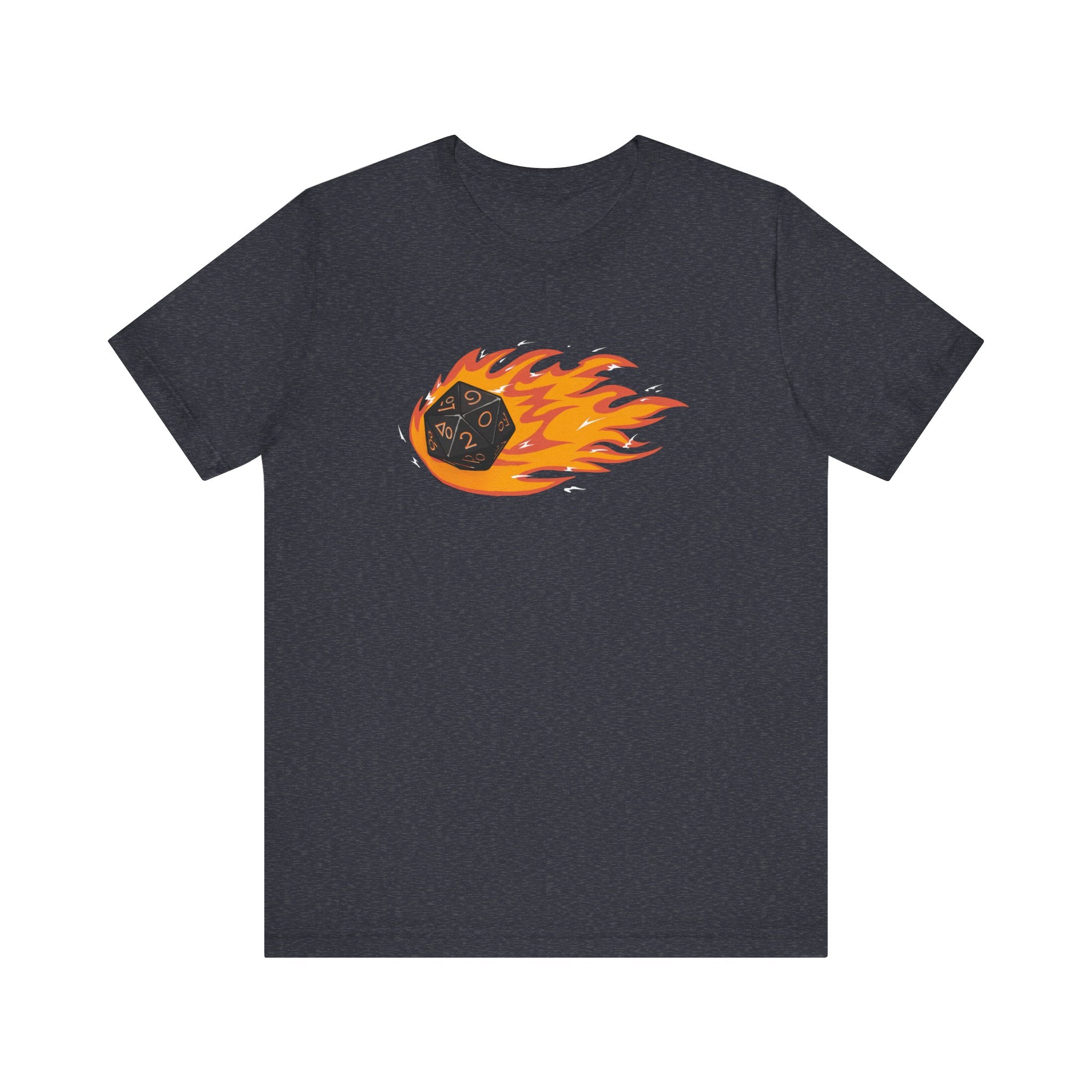 Polyhedral Dice On Fire - T-Shirt