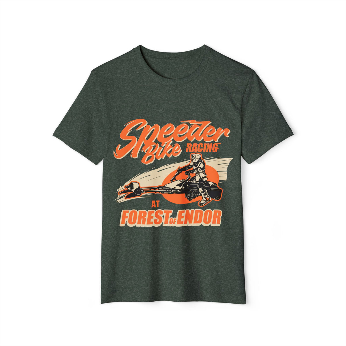 Forest Moon Speeder Bike Racing Recycled Organic Tee