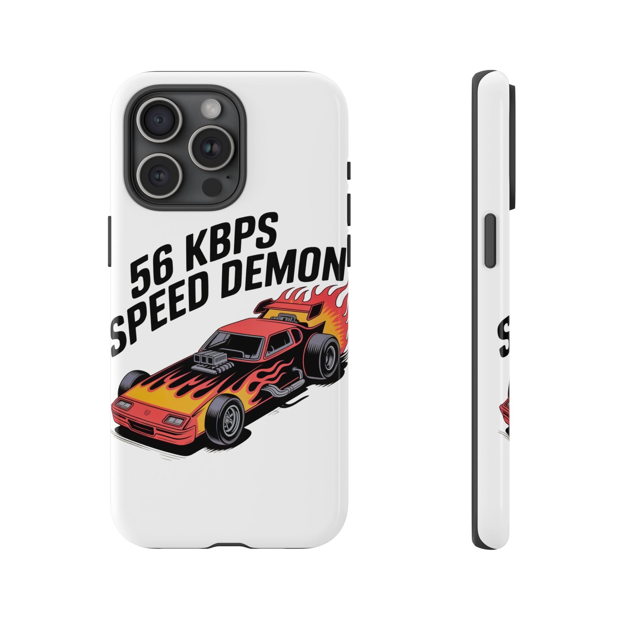 56 Kbps Speed Demon Black- Impact-Resistant Phone Case