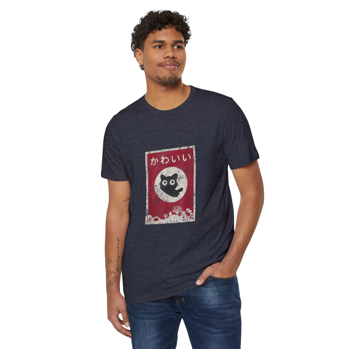 Kawaii Japanese Cat Recycled Organic Tee