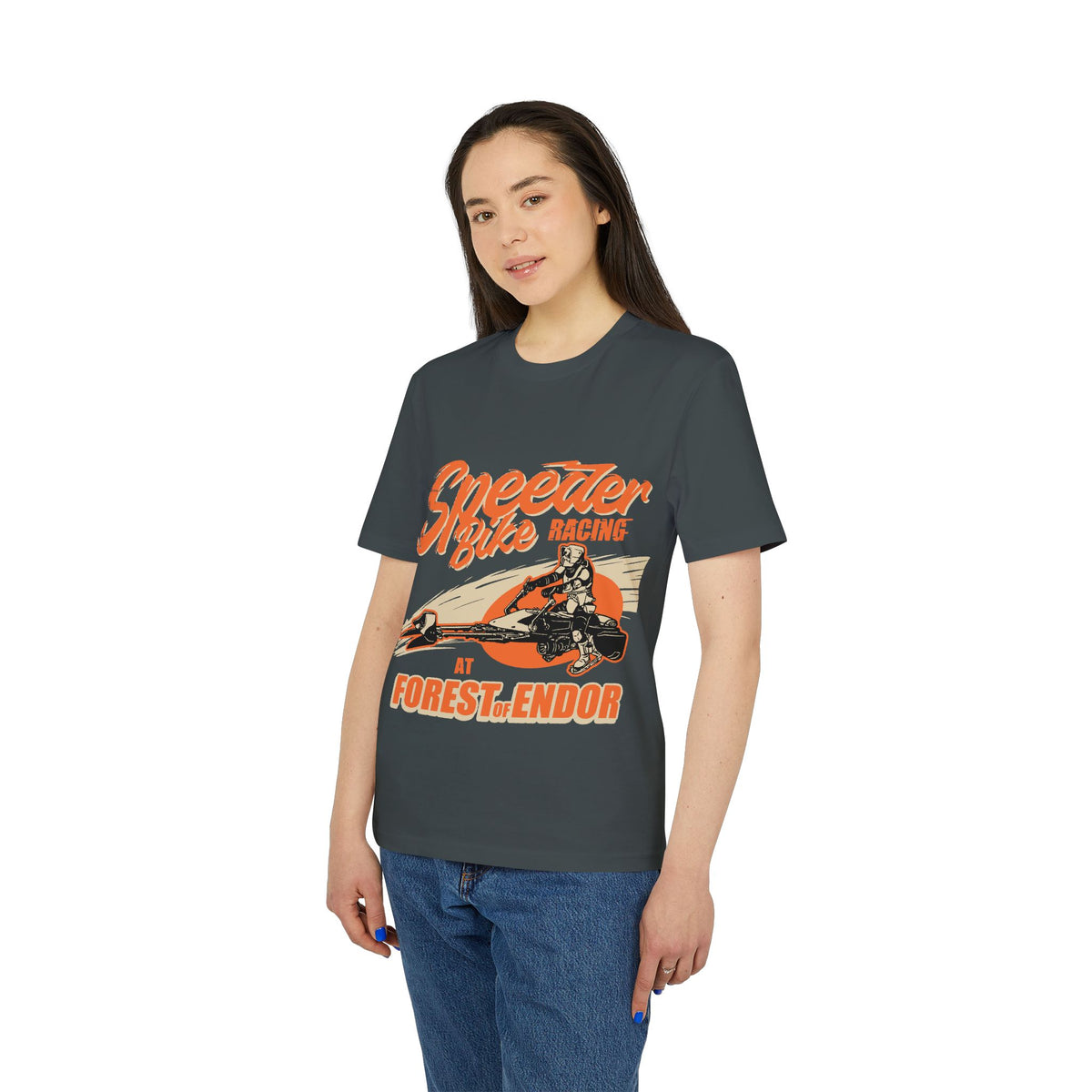 Forest Moon Speeder Bike Racing Organic Tee