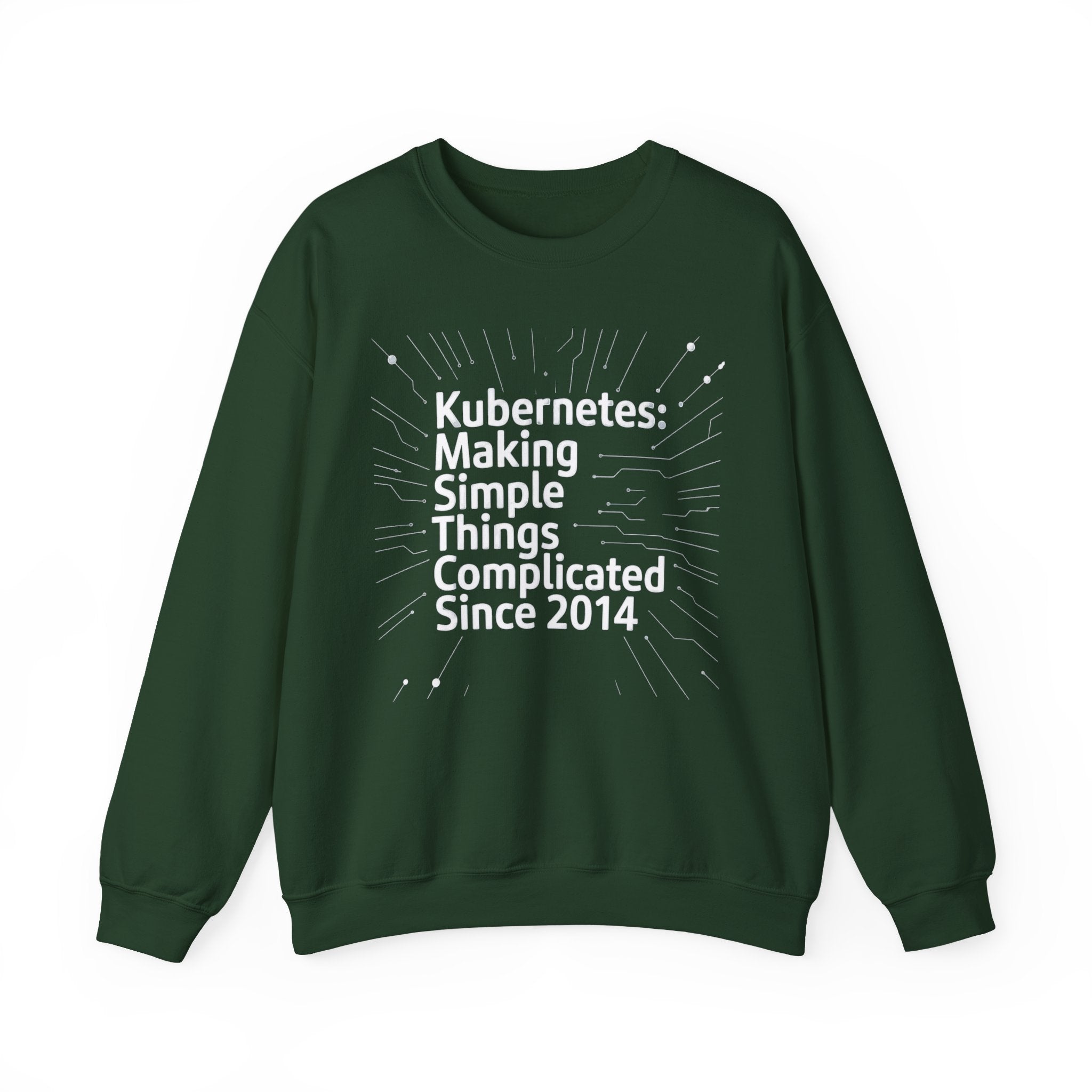 Kubernetes Making simple things complicate white - Sweatshirt