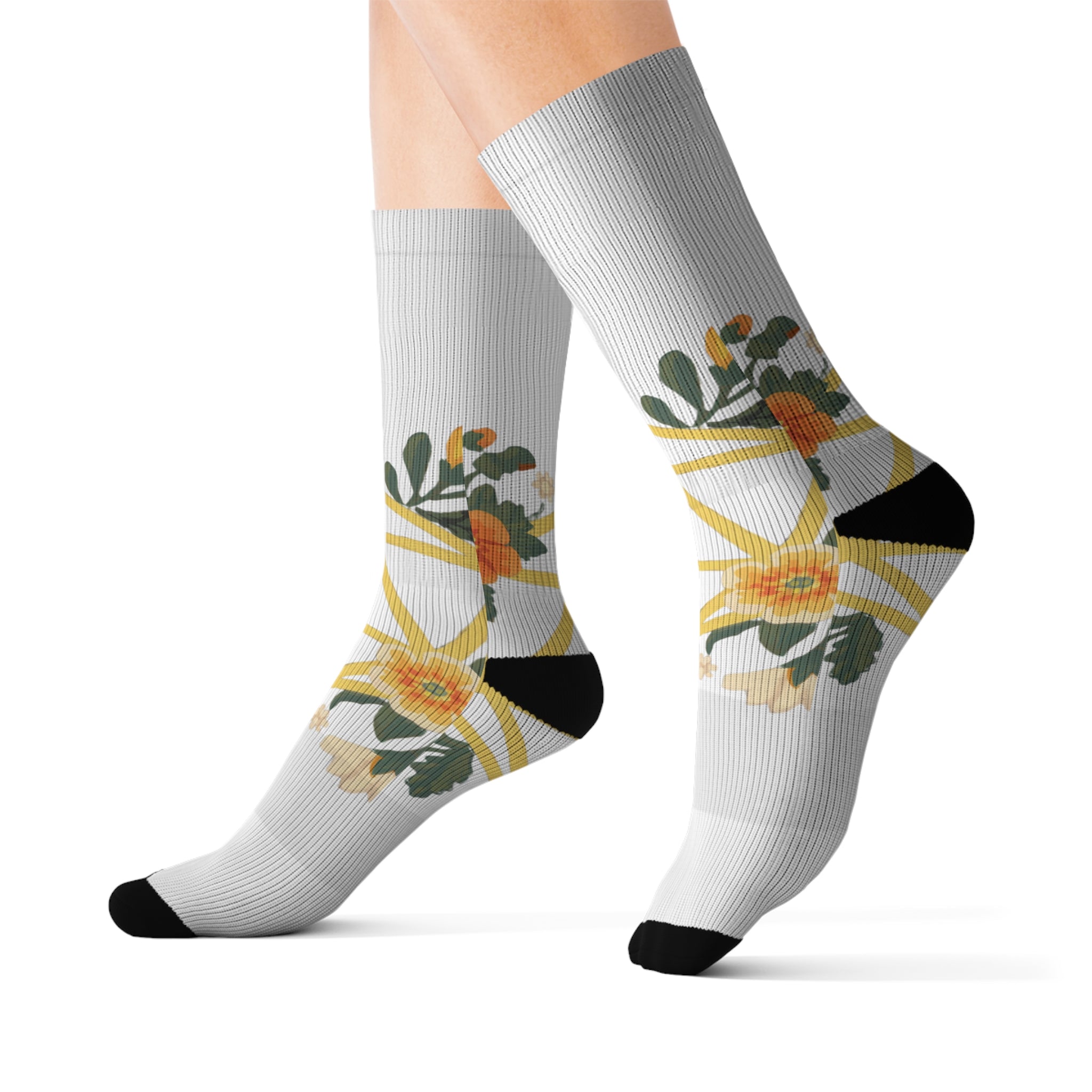 Floral Polyhedron - Socks