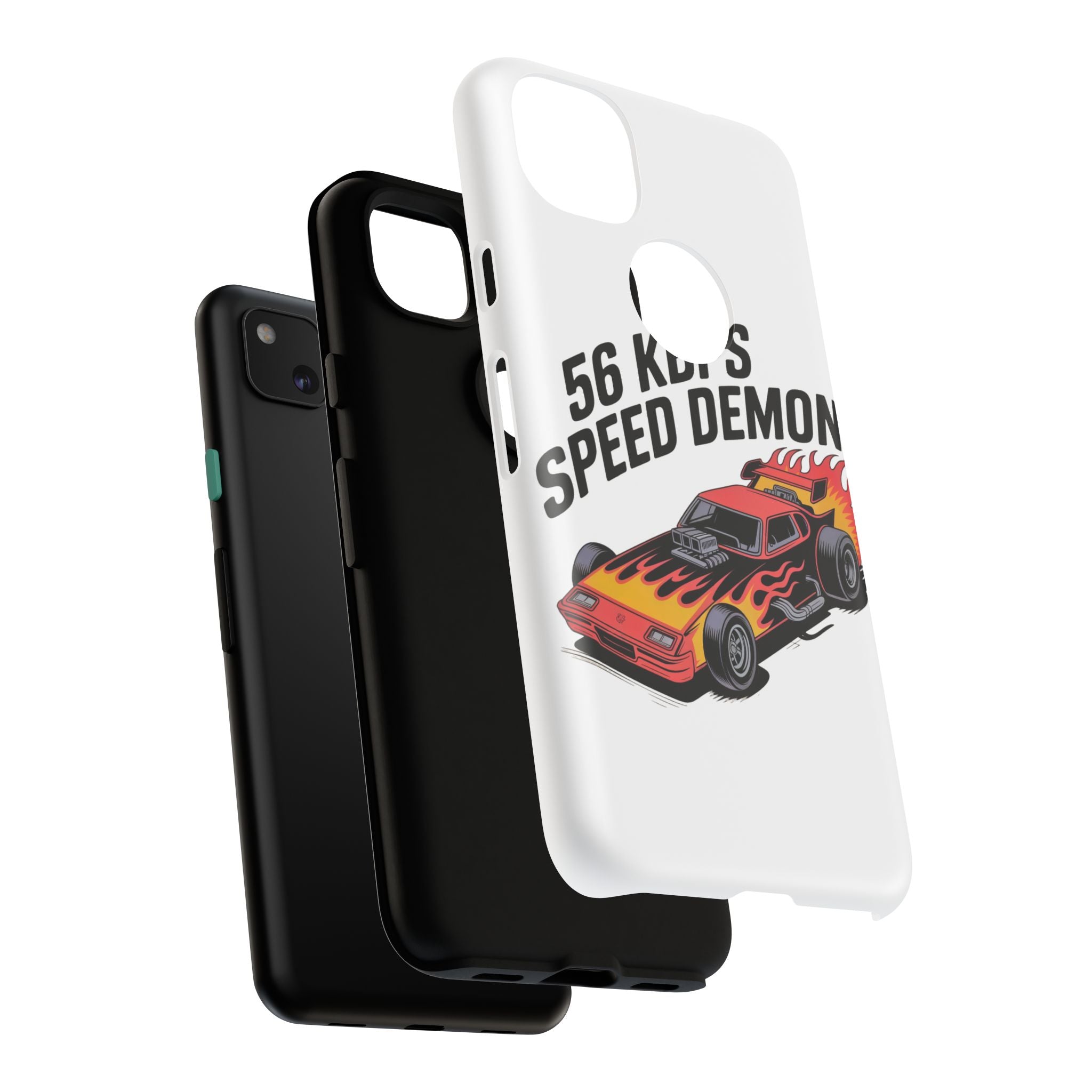56 Kbps Speed Demon Black- Impact-Resistant Phone Case