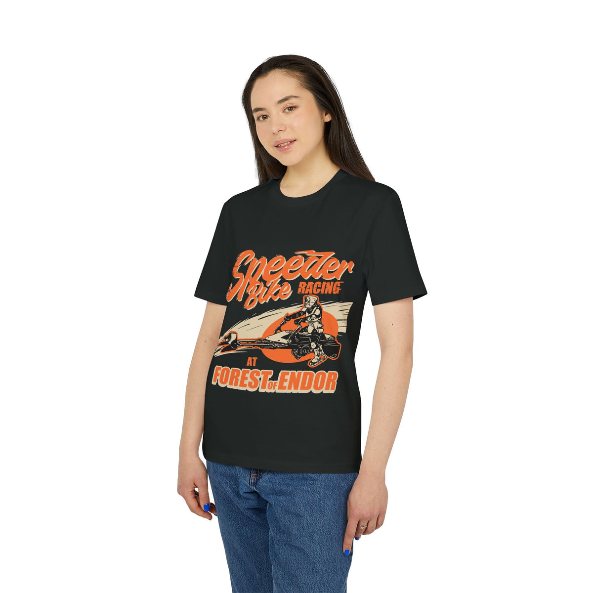 Forest Moon Speeder Bike Racing Organic Tee