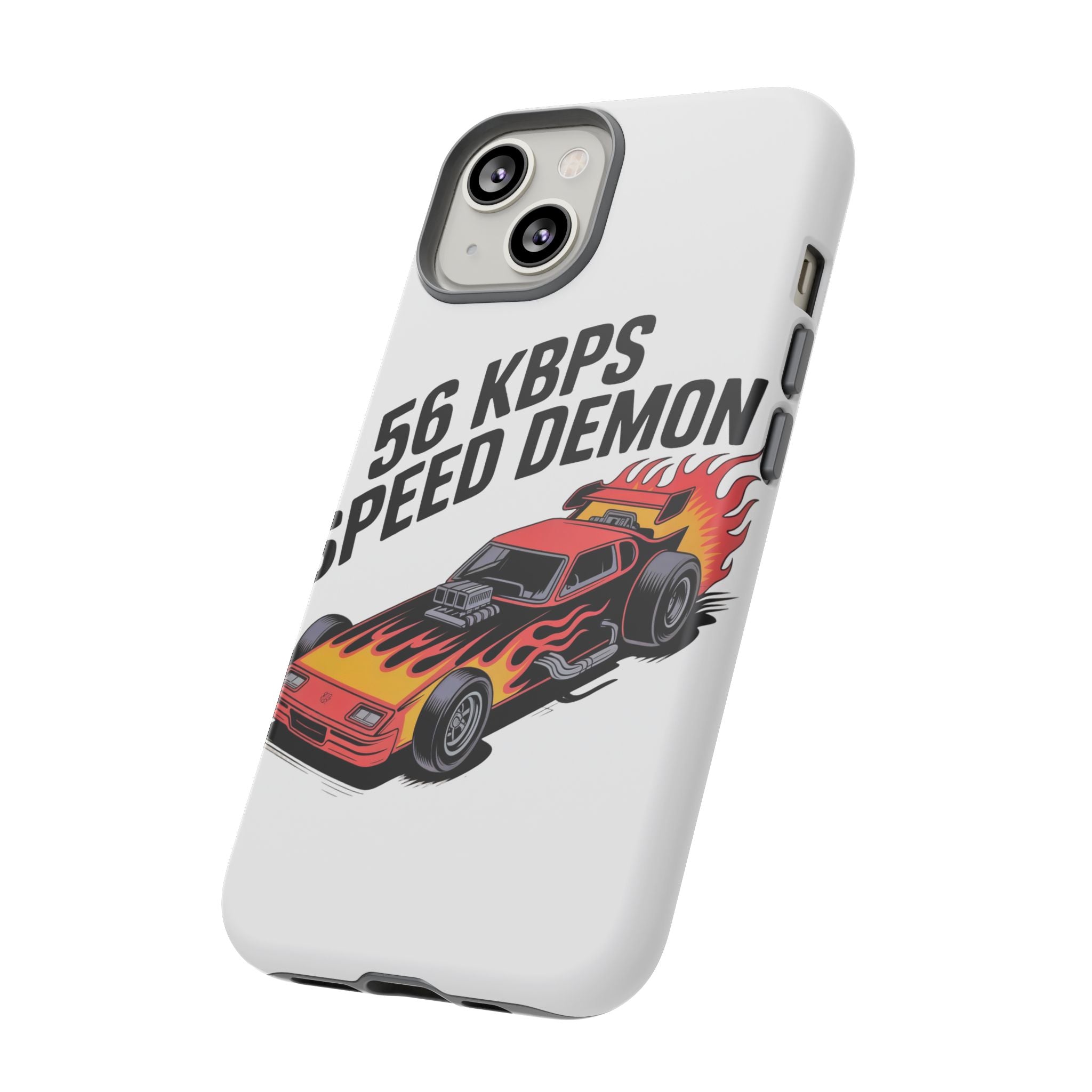 56 Kbps Speed Demon Black- Impact-Resistant Phone Case