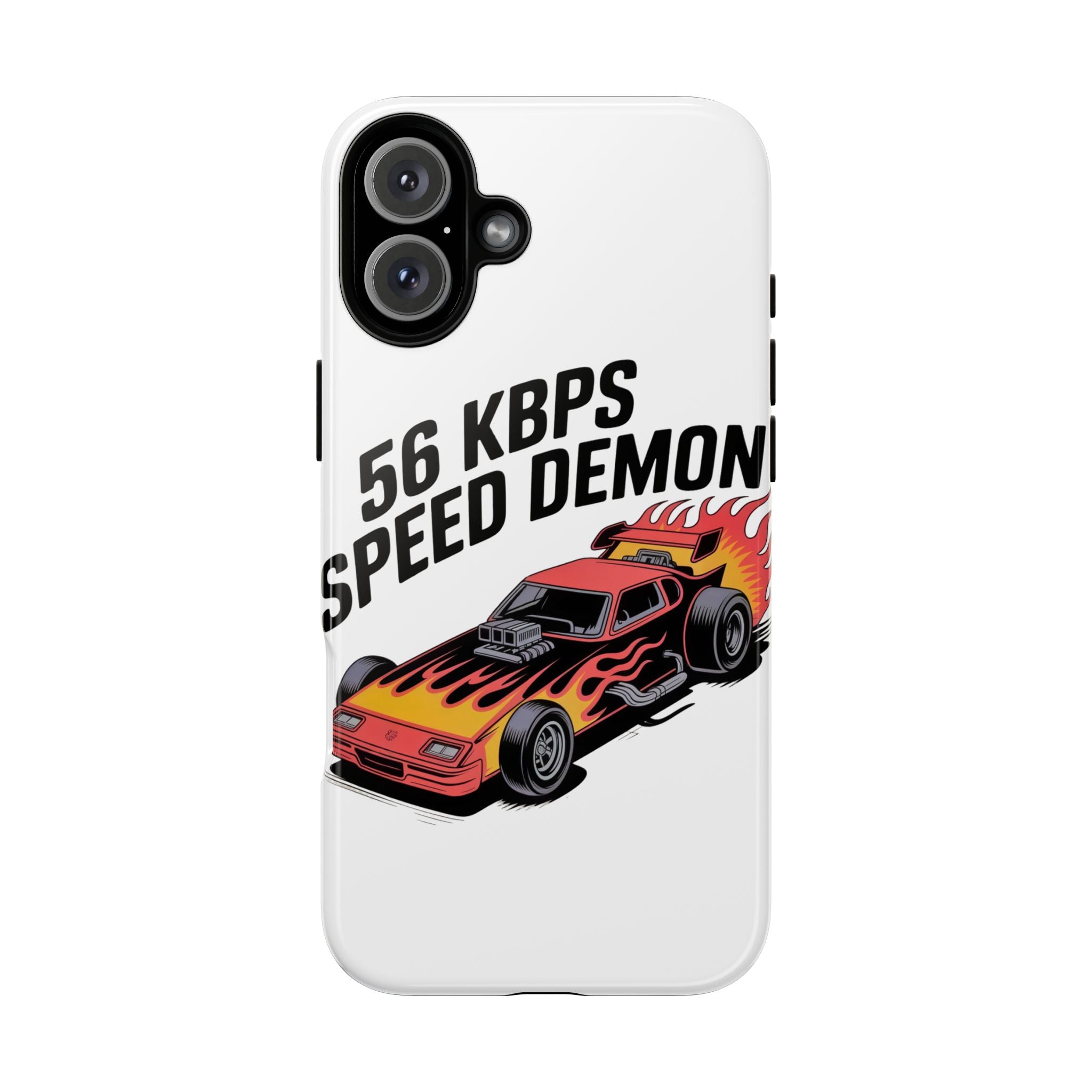 56 Kbps Speed Demon Black- Impact-Resistant Phone Case