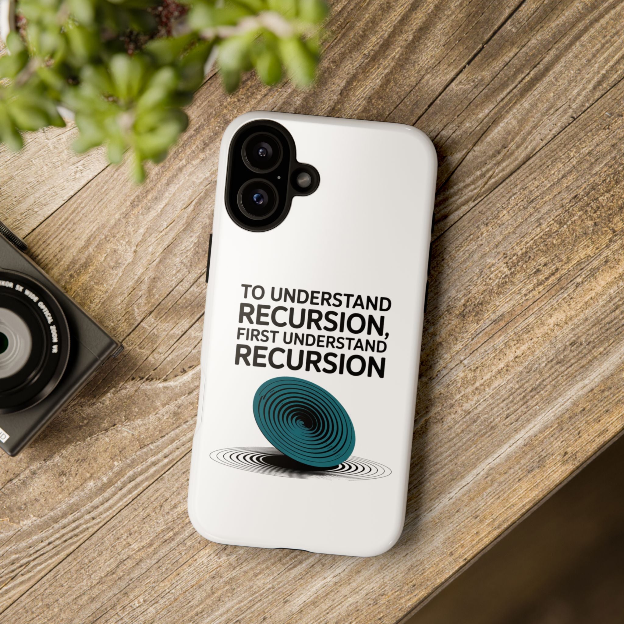 Recursion Black- Impact-Resistant Phone Case