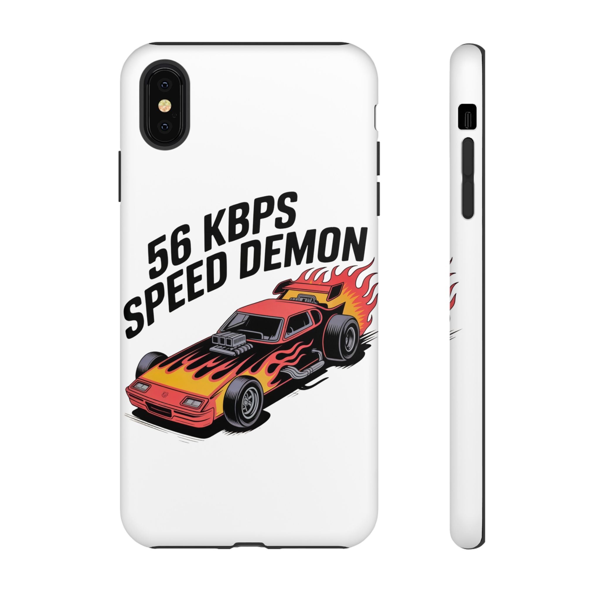 56 Kbps Speed Demon Black- Impact-Resistant Phone Case