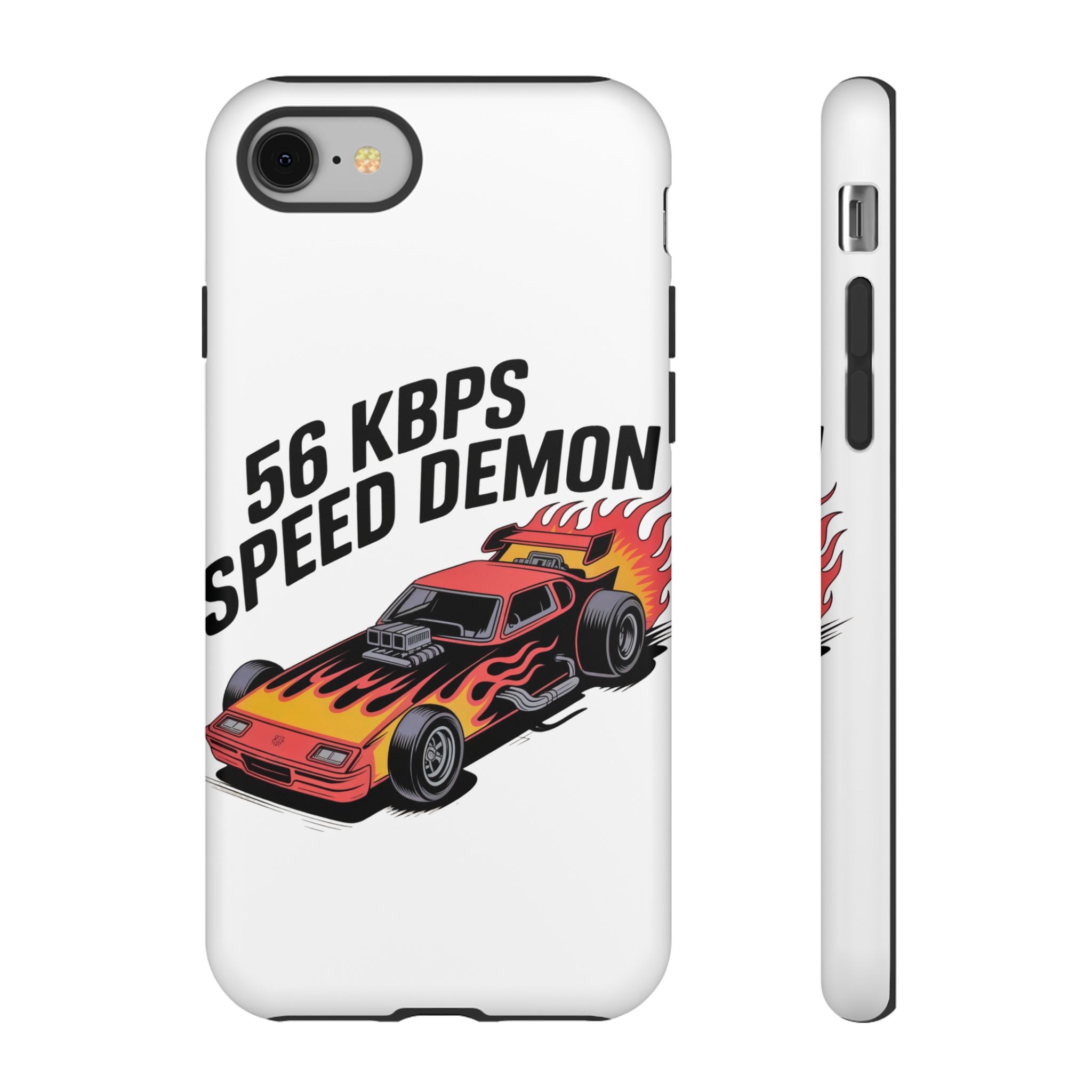 56 Kbps Speed Demon Black- Impact-Resistant Phone Case