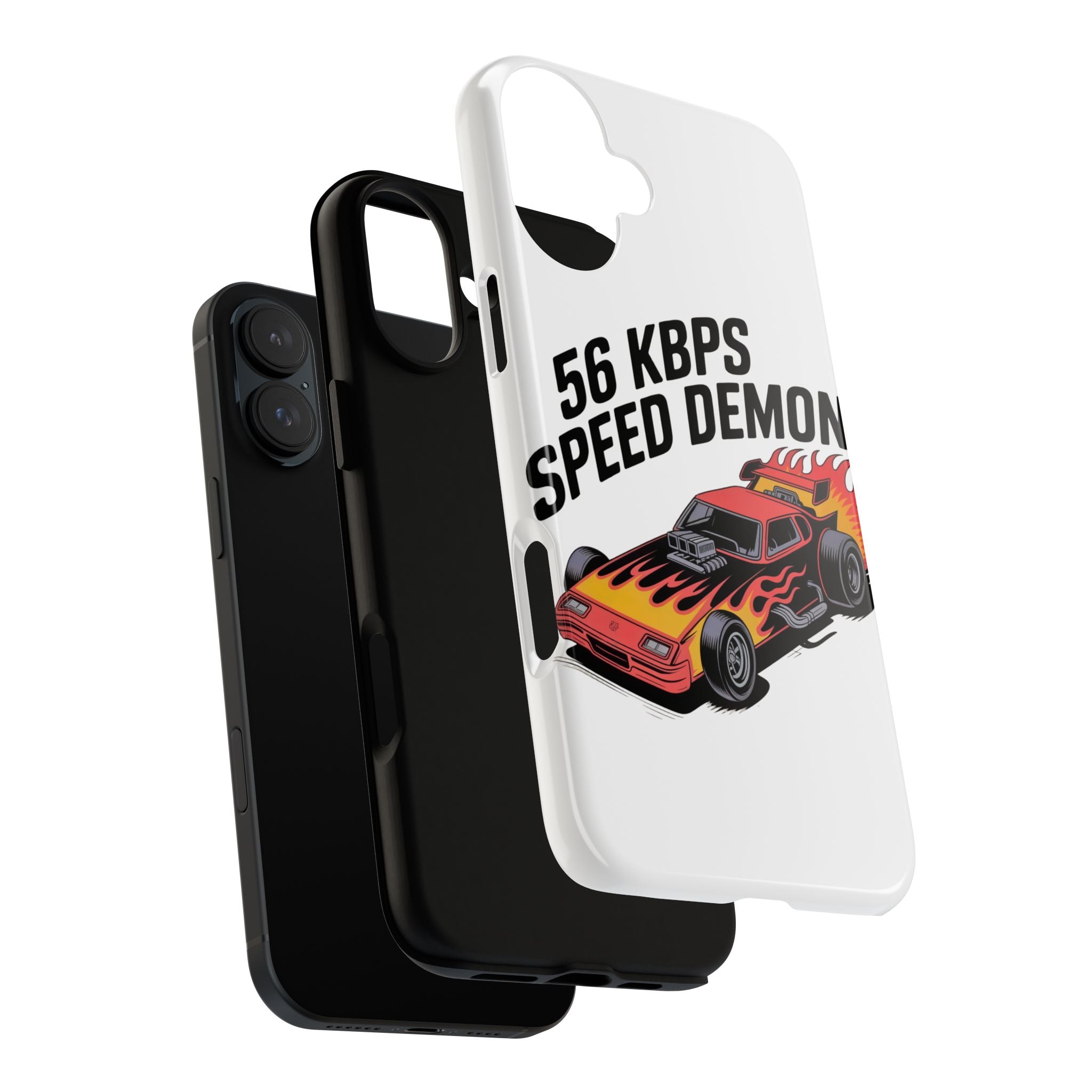 56 Kbps Speed Demon Black- Impact-Resistant Phone Case