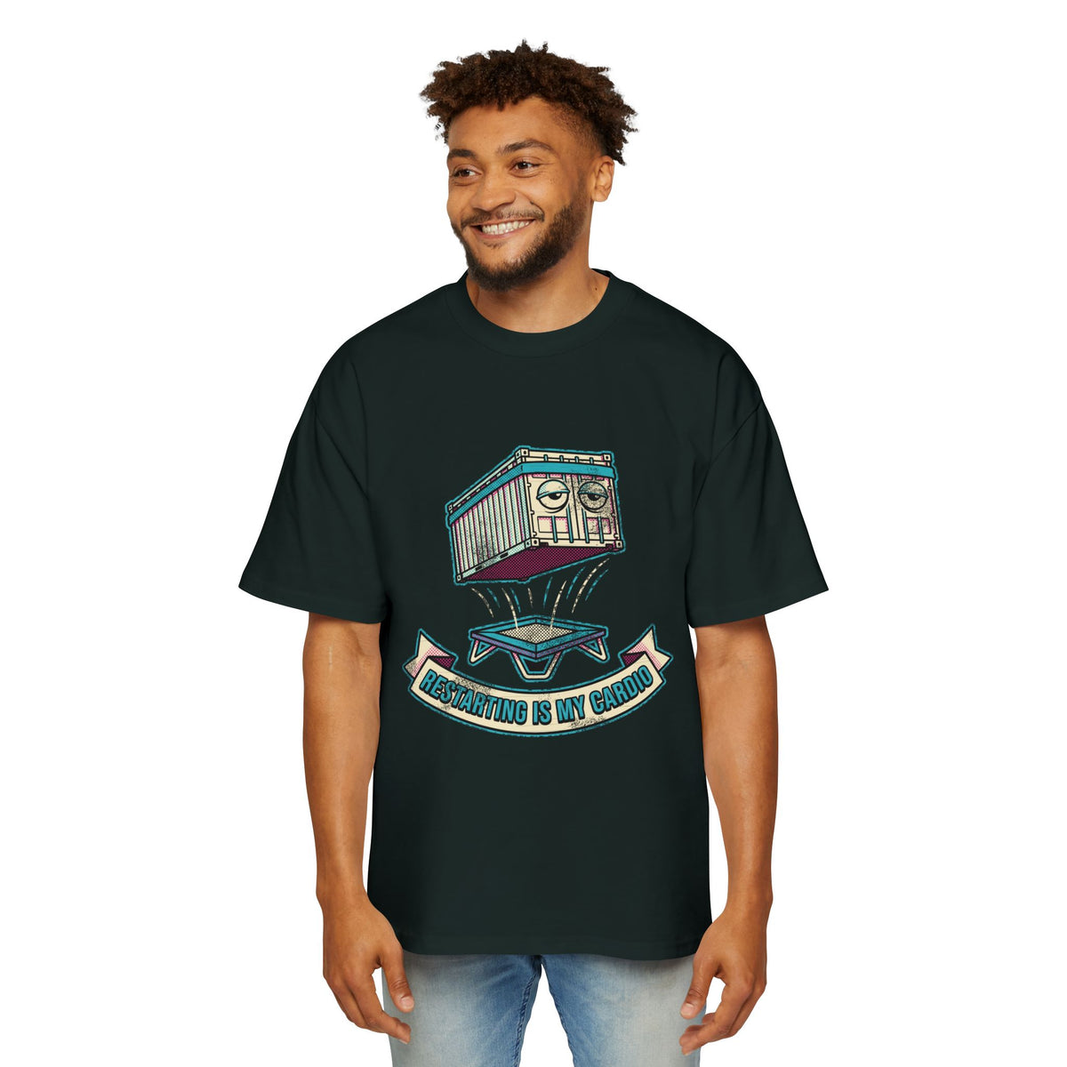 Restarting Is My Cardio Oversized Tee
