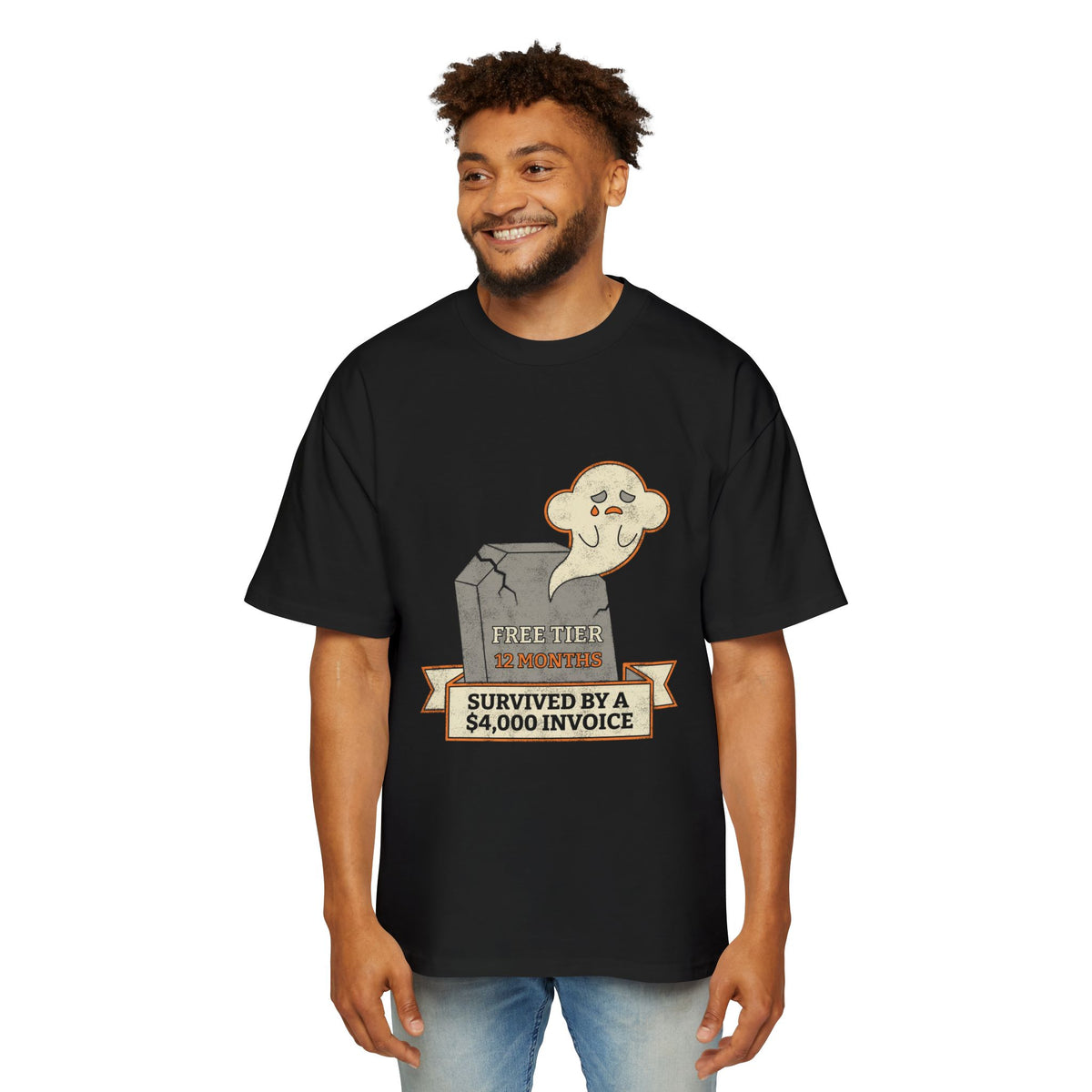 Here Lies Free Tier Oversized Tee