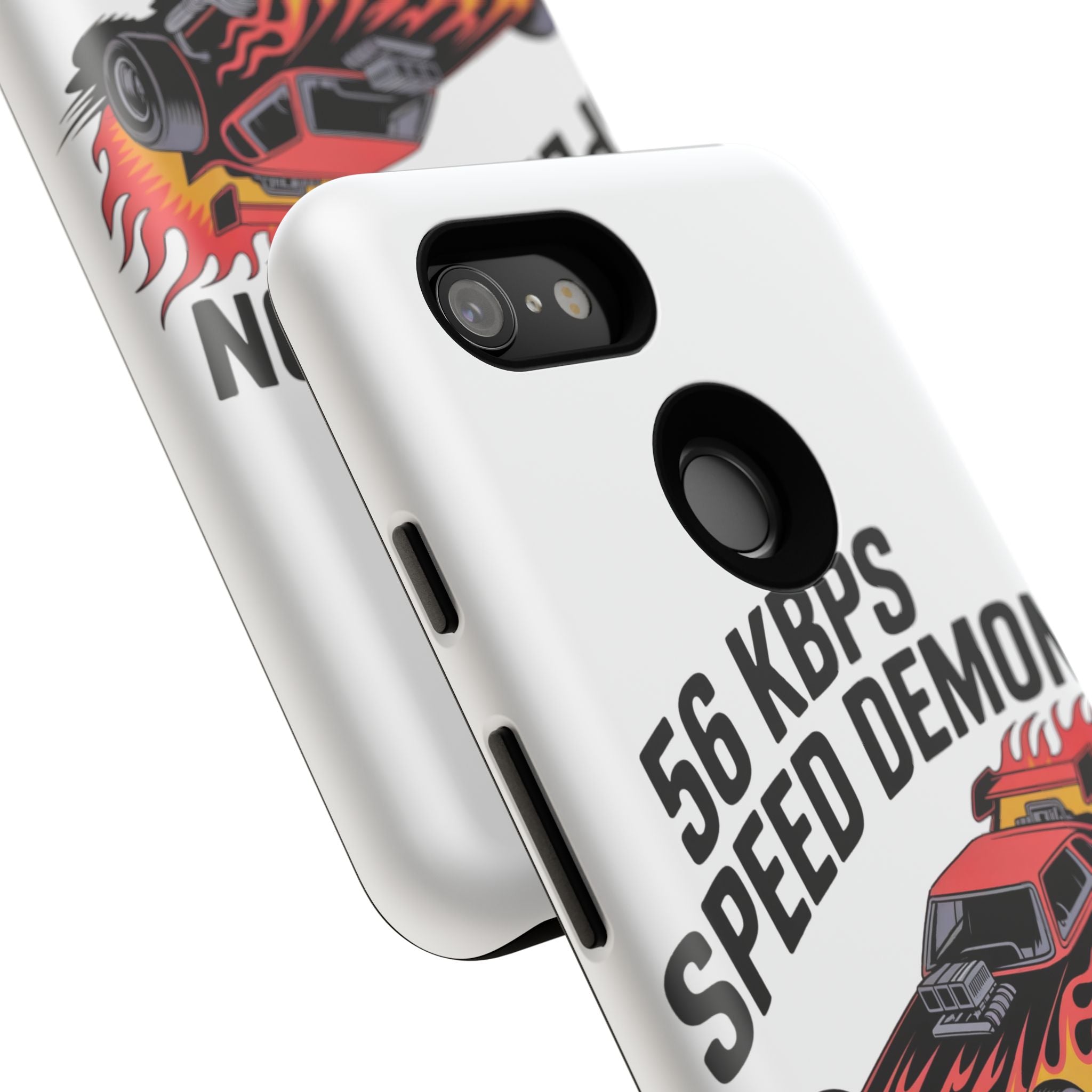 56 Kbps Speed Demon Black- Impact-Resistant Phone Case