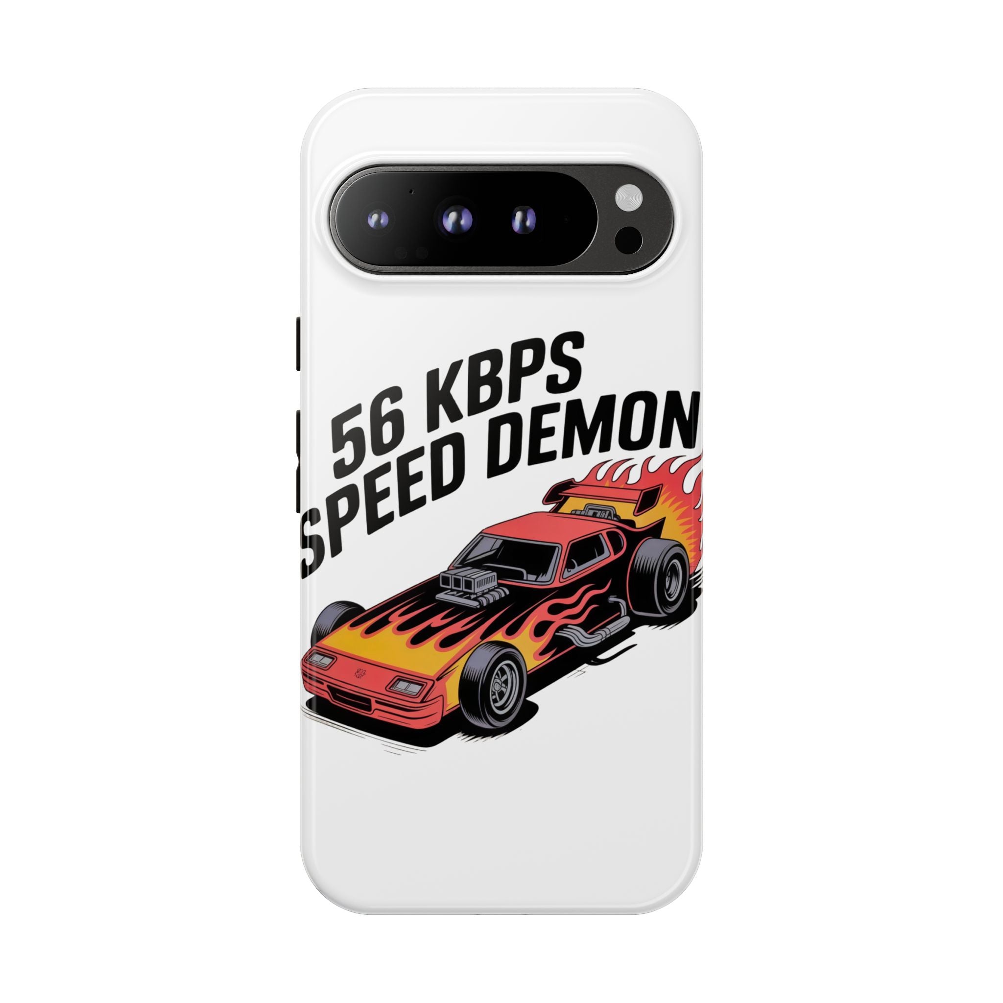 56 Kbps Speed Demon Black- Impact-Resistant Phone Case