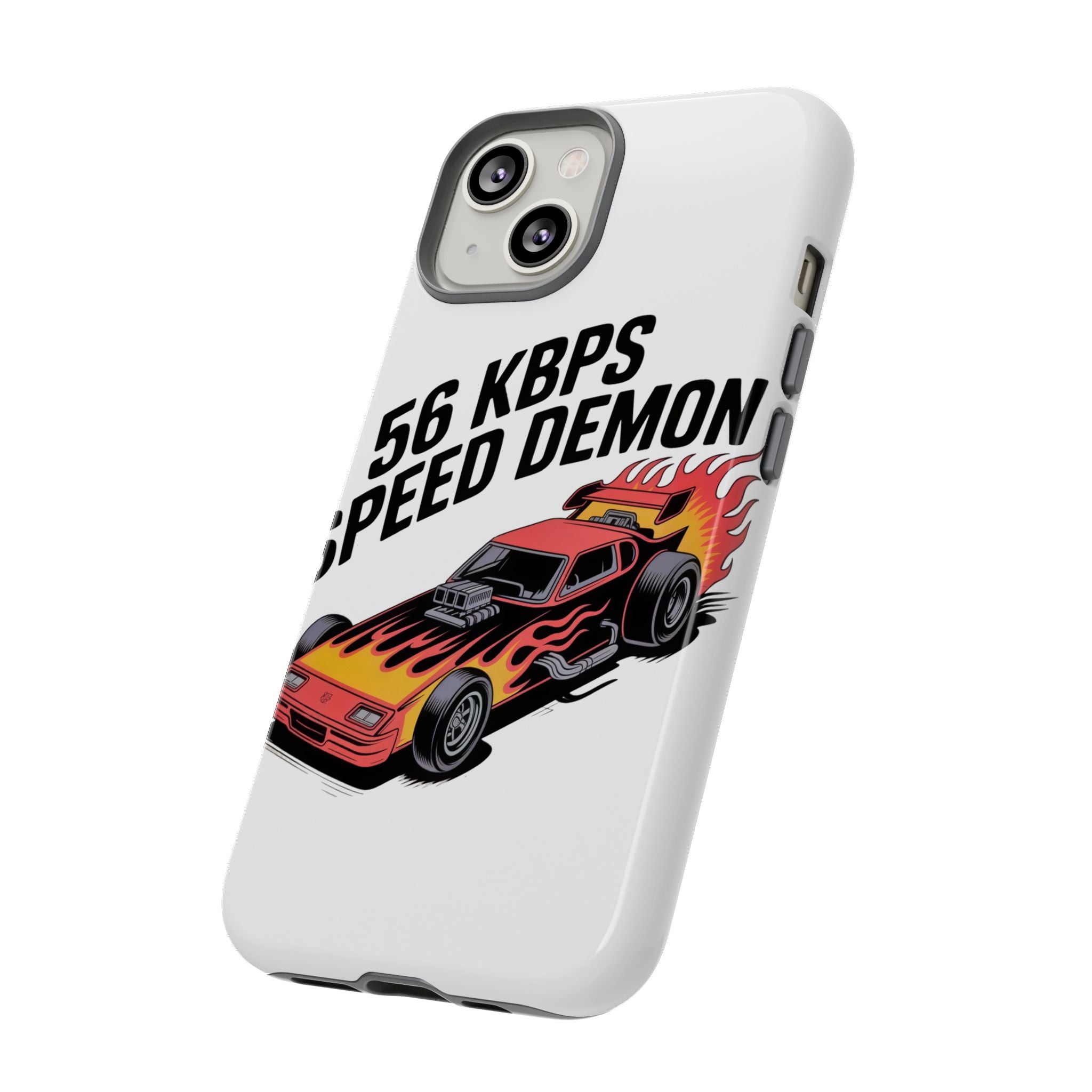 56 Kbps Speed Demon Black- Impact-Resistant Phone Case