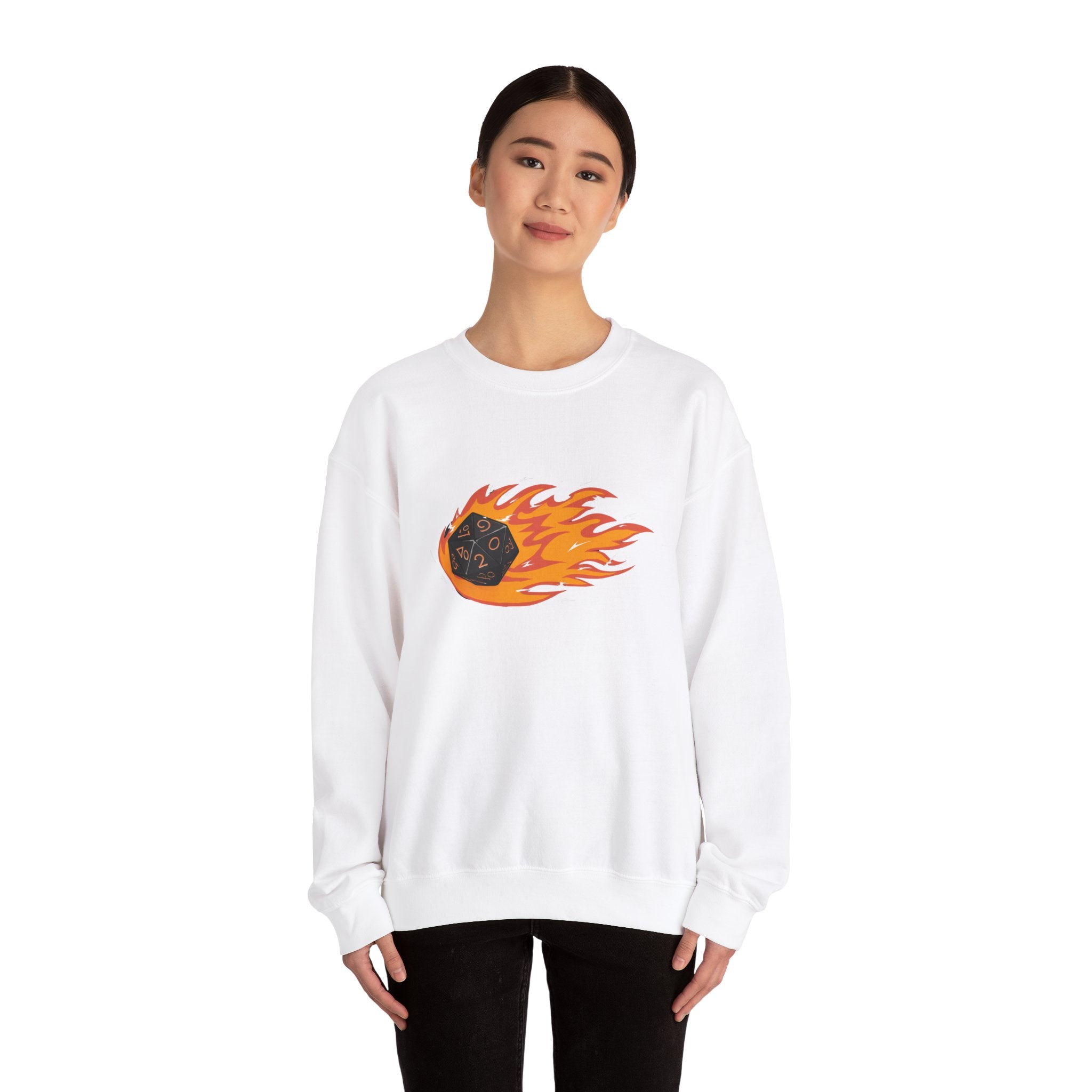 Polyhedral Dice On Fire - Sweatshirt