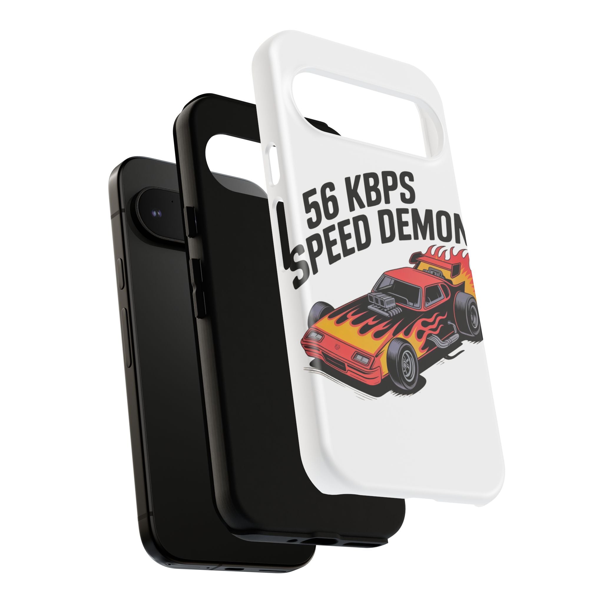 56 Kbps Speed Demon Black- Impact-Resistant Phone Case