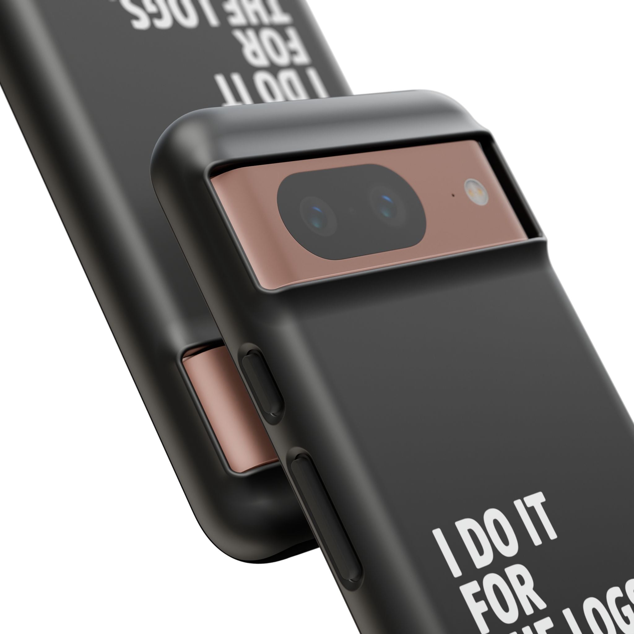 I DO IT FOR THE LOGS White- Impact-Resistant Phone Case
