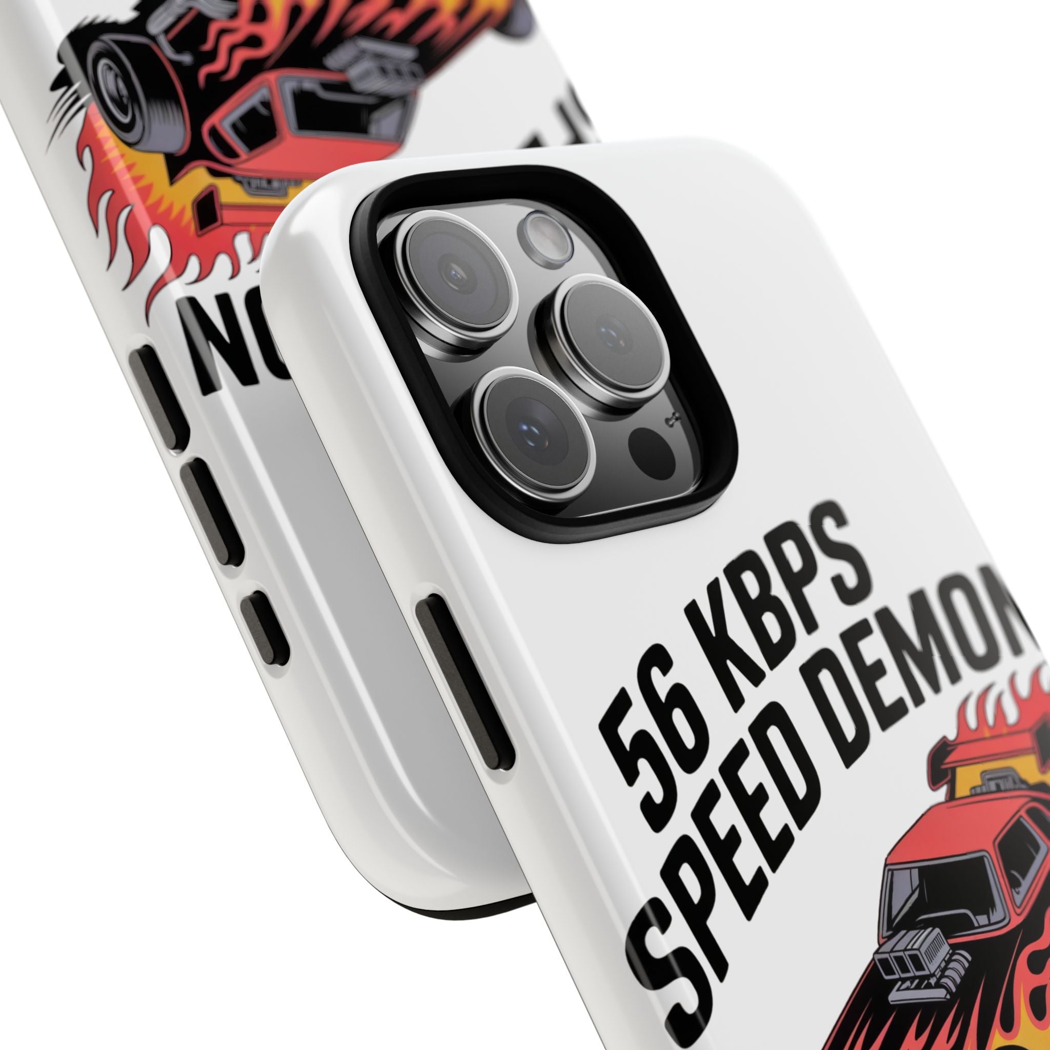 56 Kbps Speed Demon Black- Impact-Resistant Phone Case
