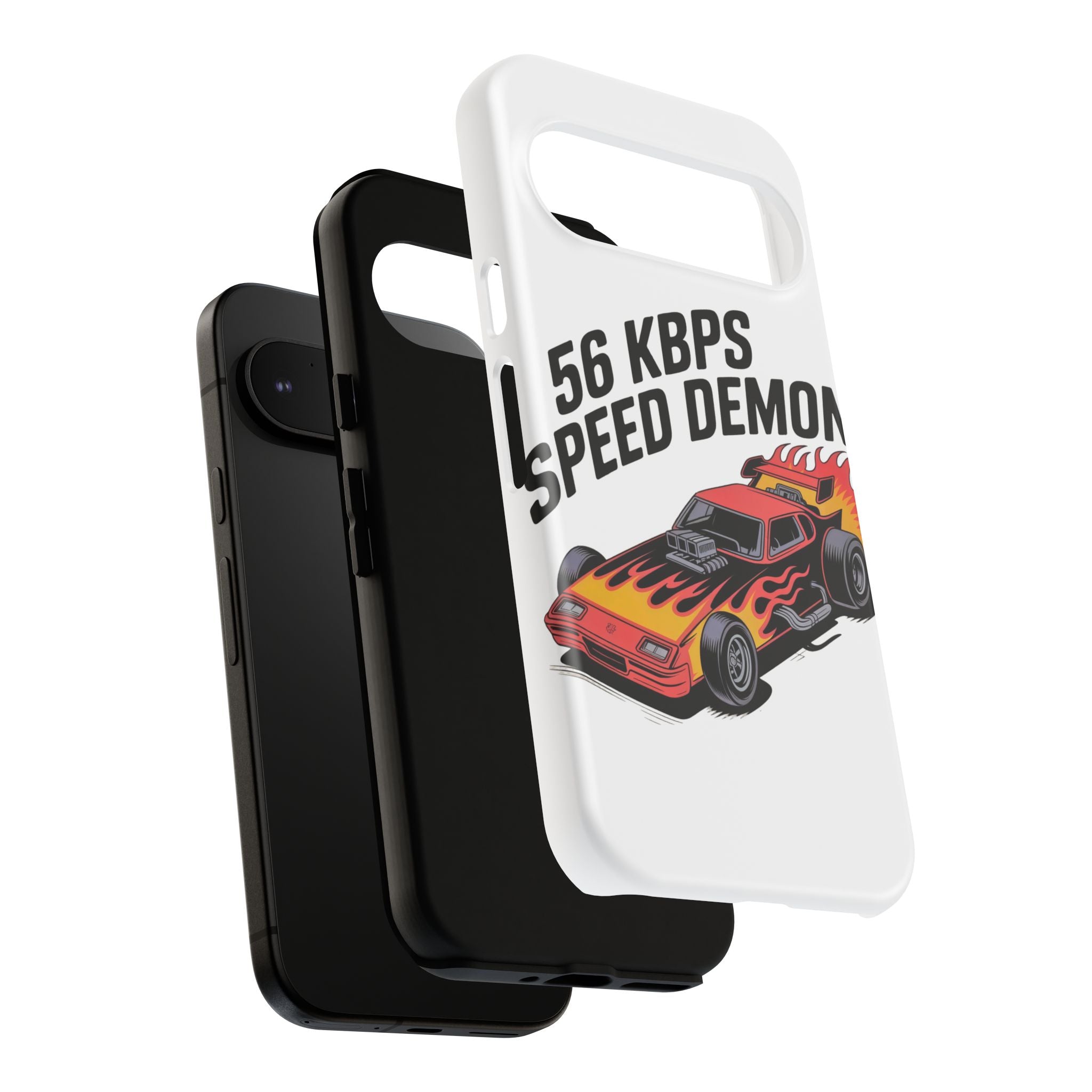 56 Kbps Speed Demon Black- Impact-Resistant Phone Case