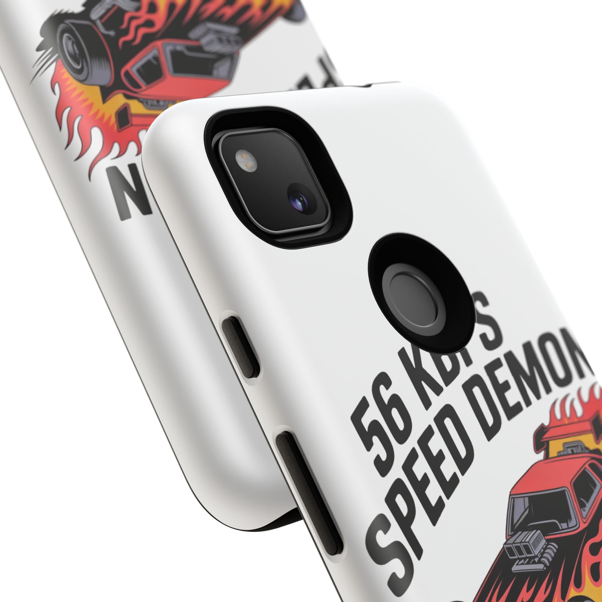 56 Kbps Speed Demon Black- Impact-Resistant Phone Case