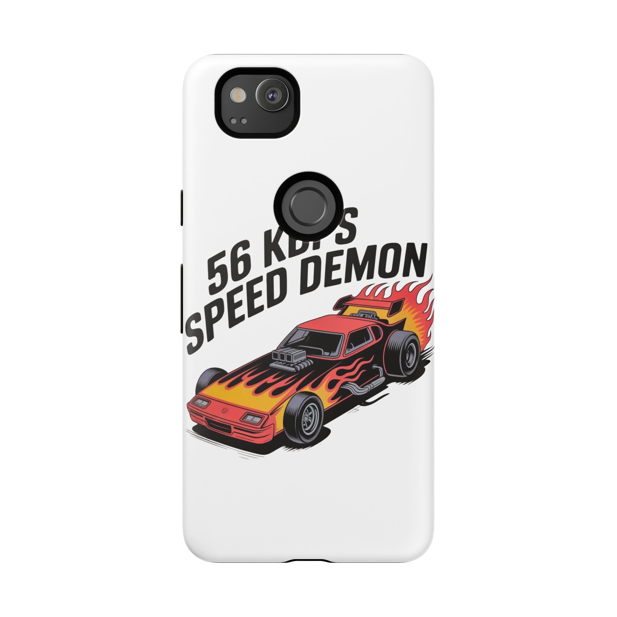56 Kbps Speed Demon Black- Impact-Resistant Phone Case