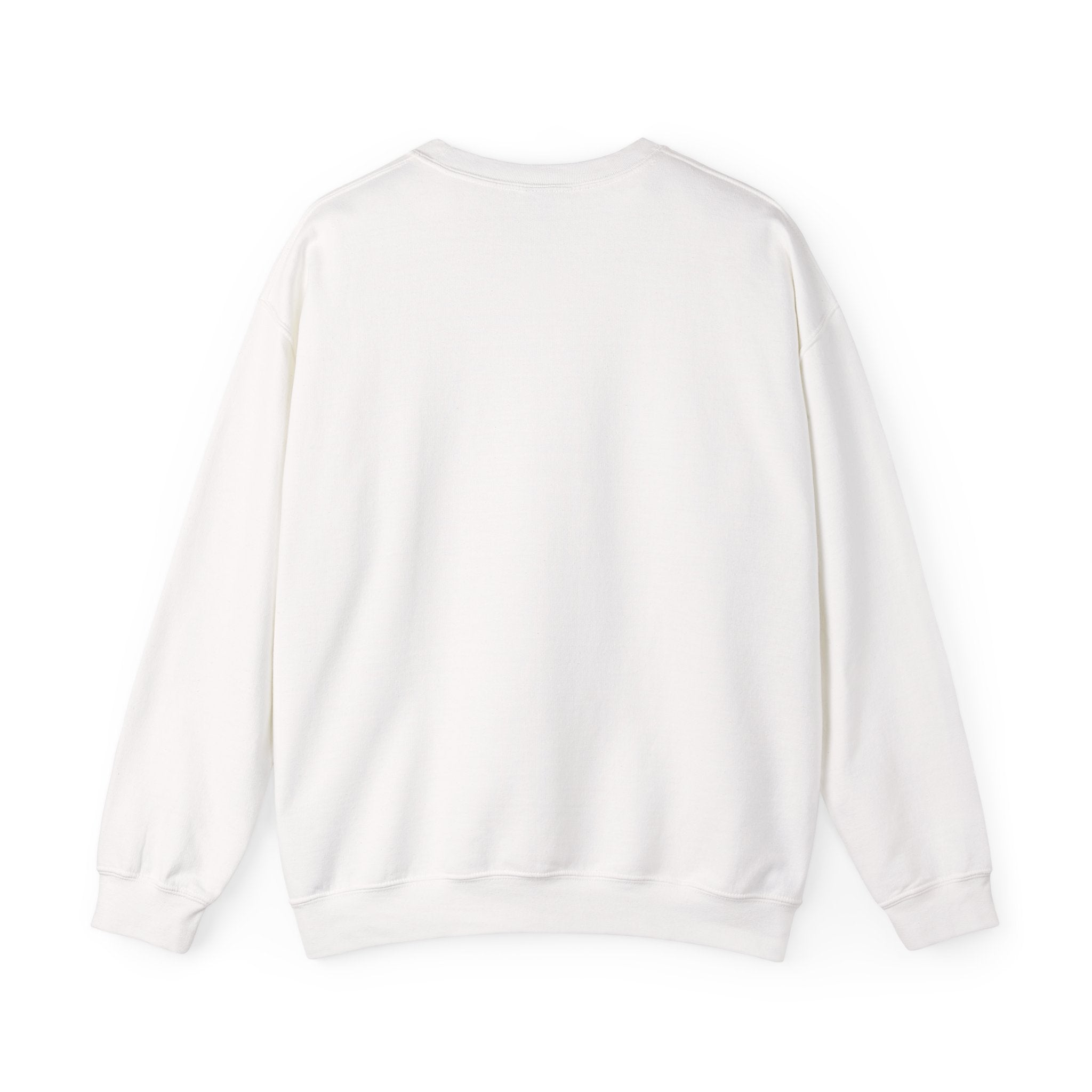 The Exist Exist - Sweatshirt is an eco-friendly, plain white long-sleeve shown from the back with a crew neckline, ribbed cuffs and hem, set against a white background.