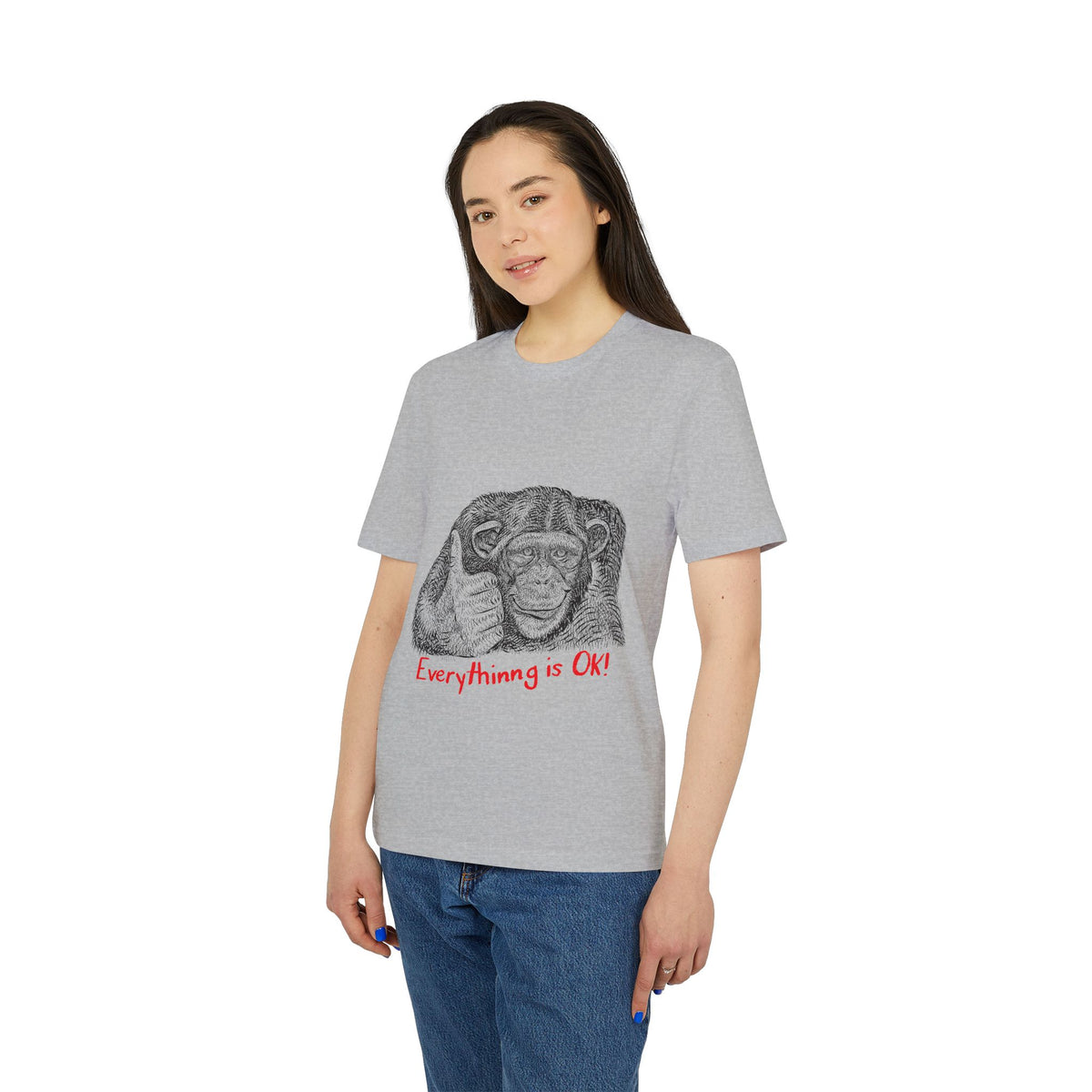 Everything Is OK Monkey Organic Tee