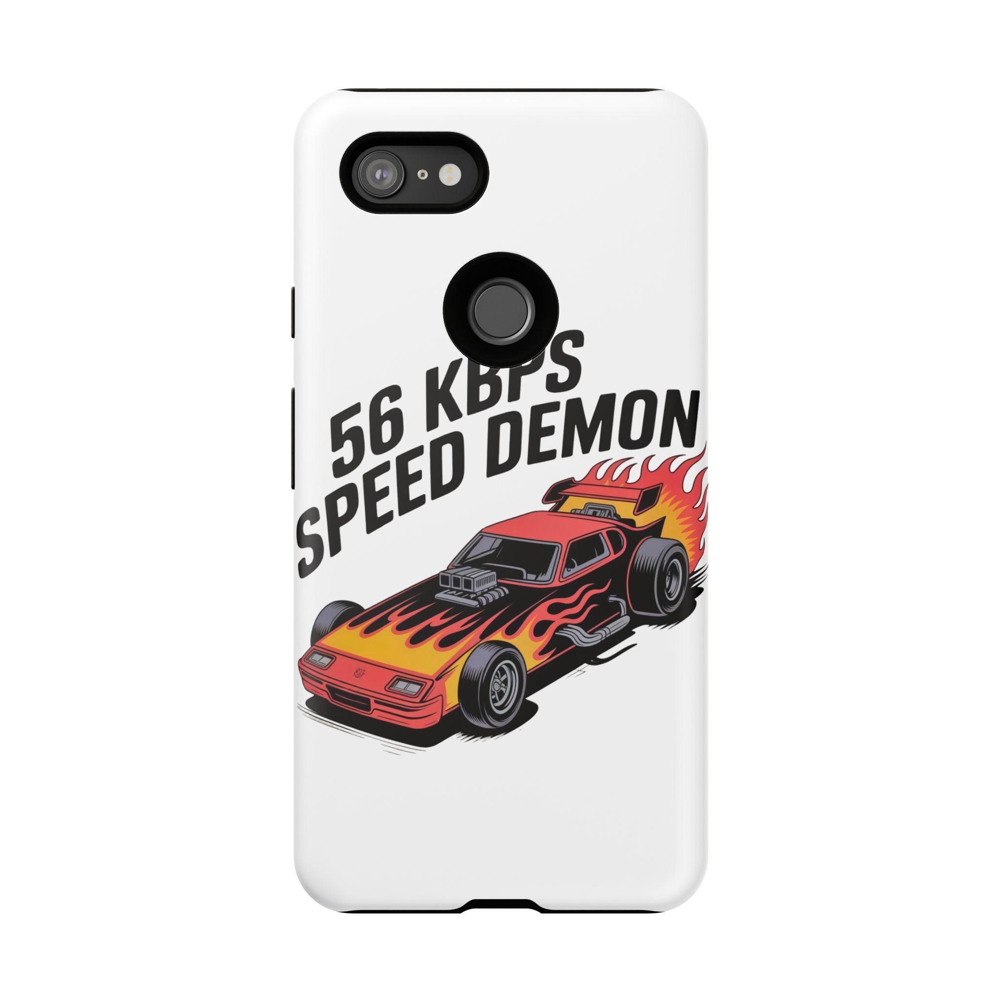 56 Kbps Speed Demon Black- Impact-Resistant Phone Case