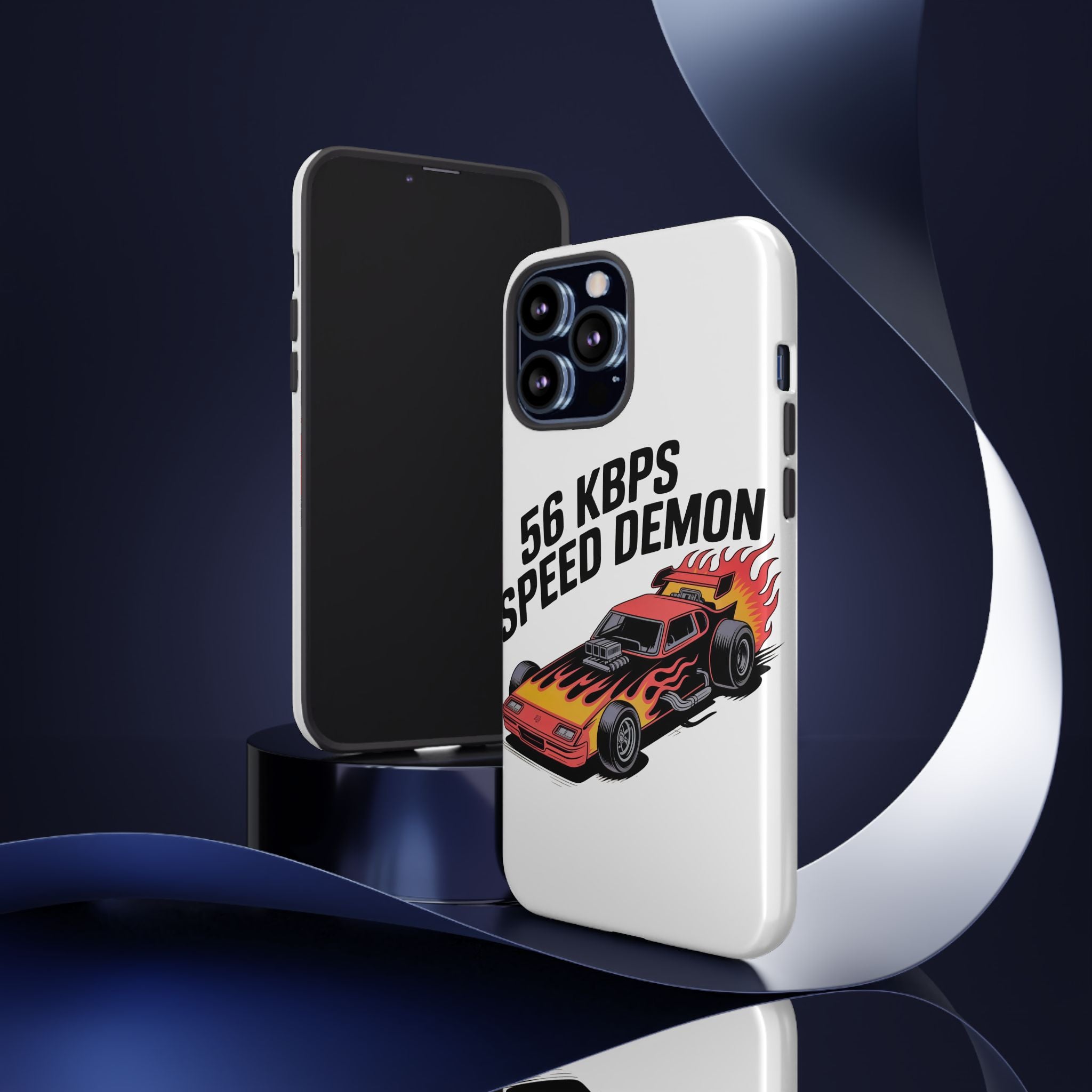 56 Kbps Speed Demon Black- Impact-Resistant Phone Case