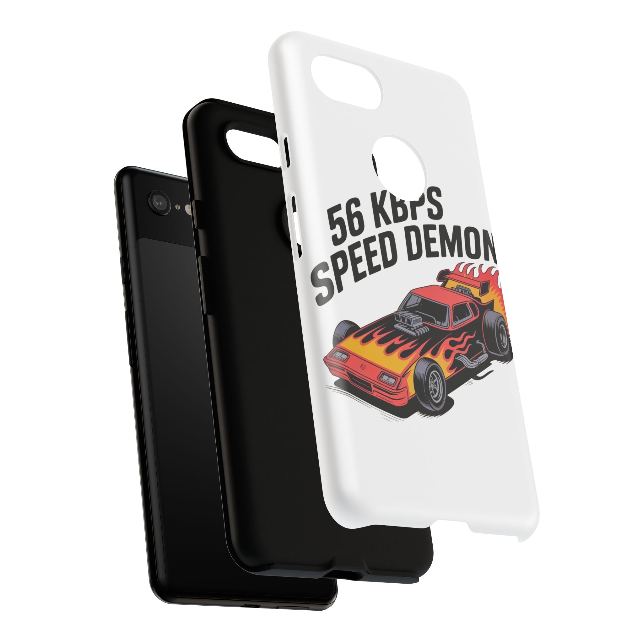 56 Kbps Speed Demon Black- Impact-Resistant Phone Case