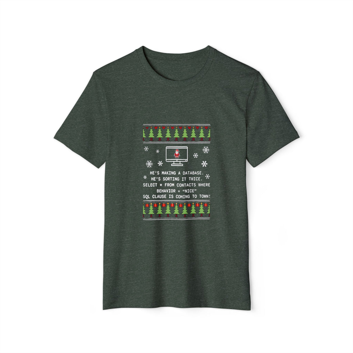 SQL Santa Clause Recycled Organic Tee