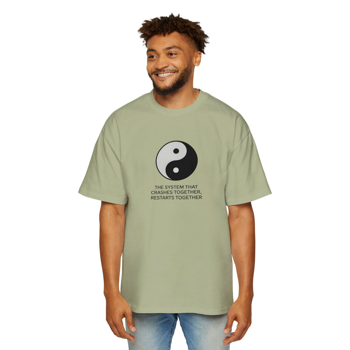 The System That Crashes Together, Restarts Together Oversized Tee