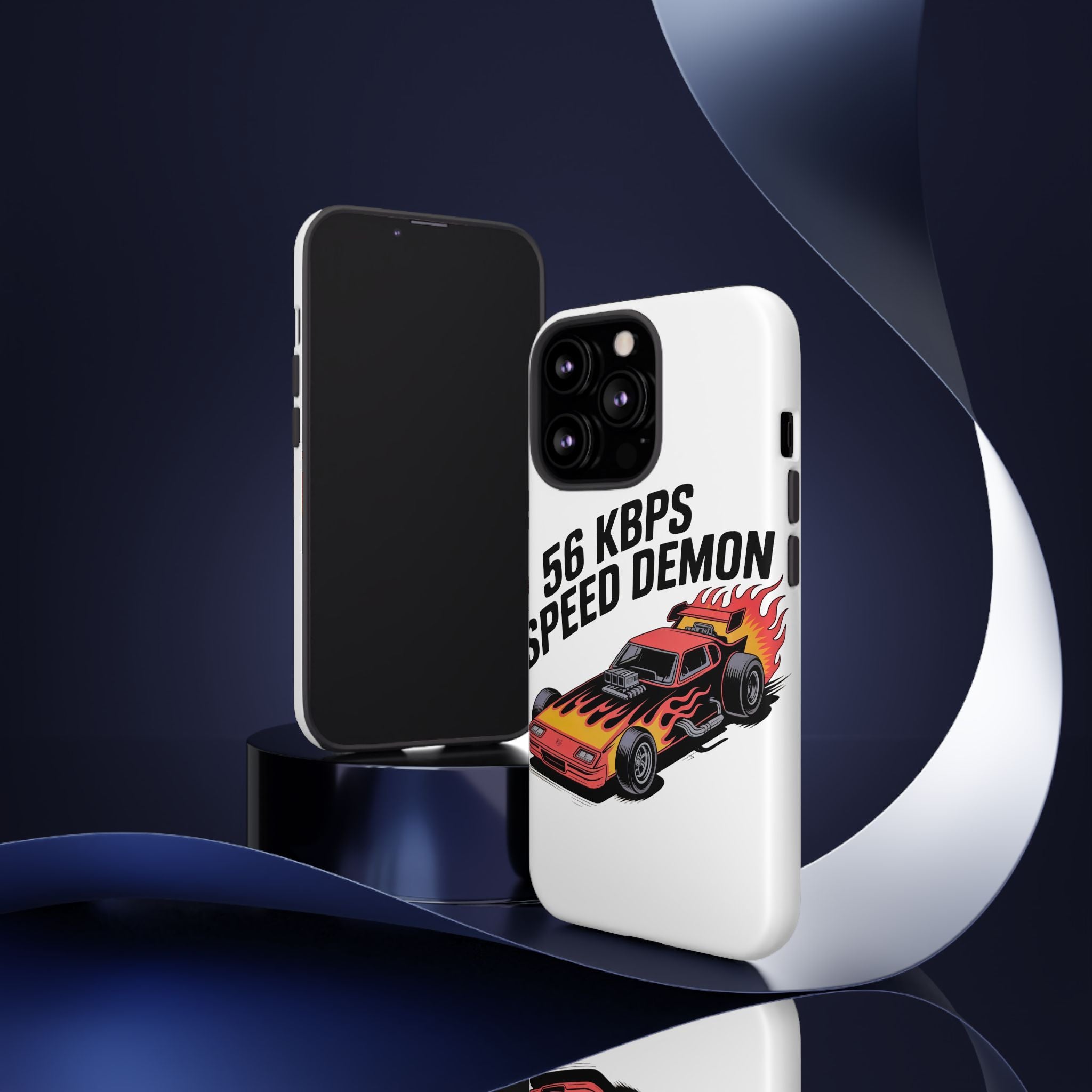 56 Kbps Speed Demon Black- Impact-Resistant Phone Case
