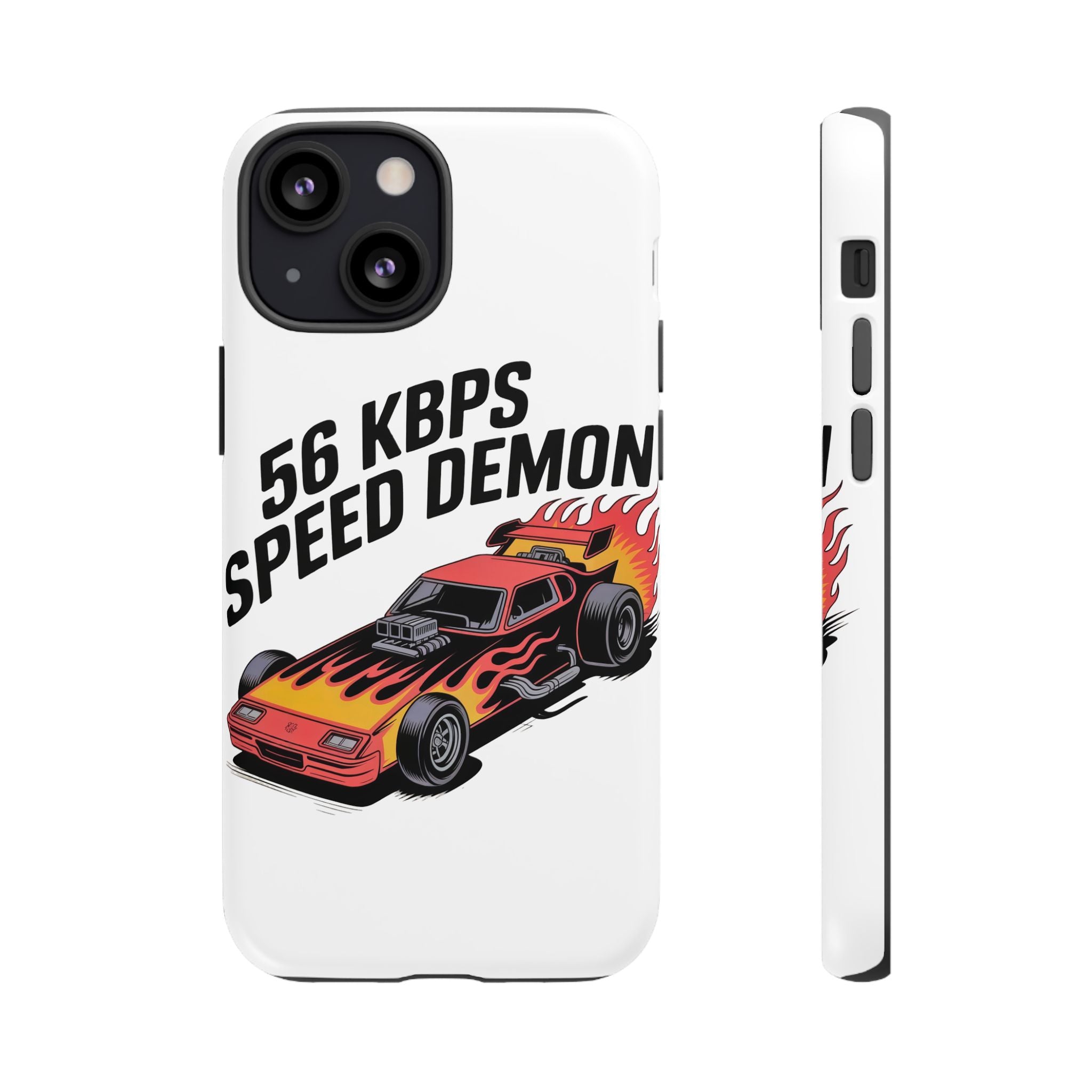 56 Kbps Speed Demon Black- Impact-Resistant Phone Case