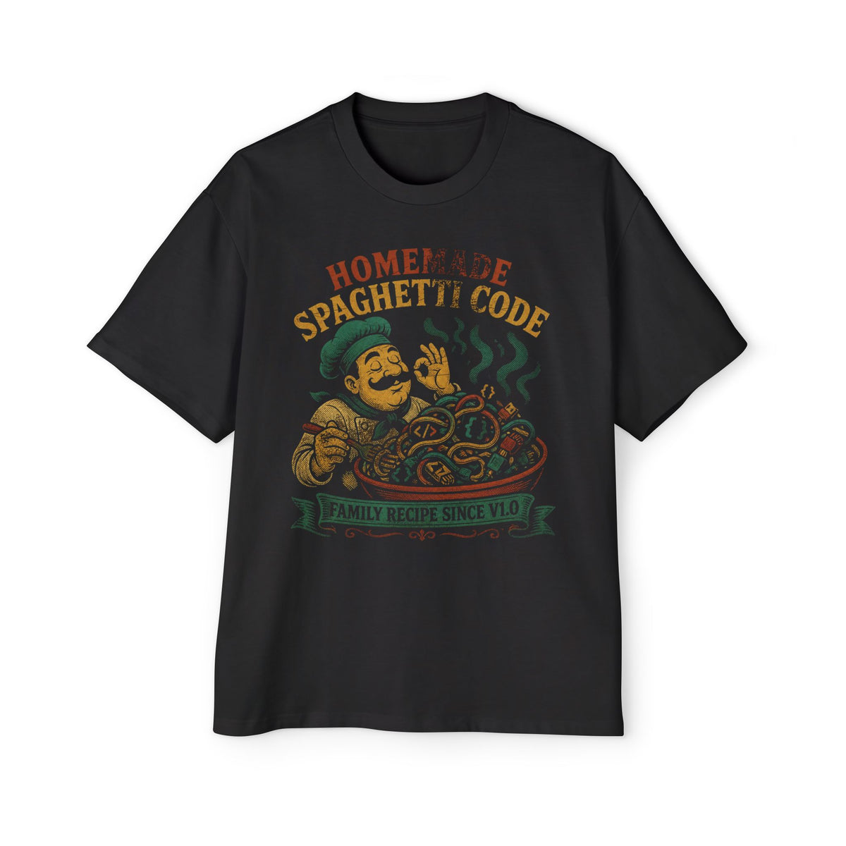 Homemade Spaghetti Code Oversized Tee