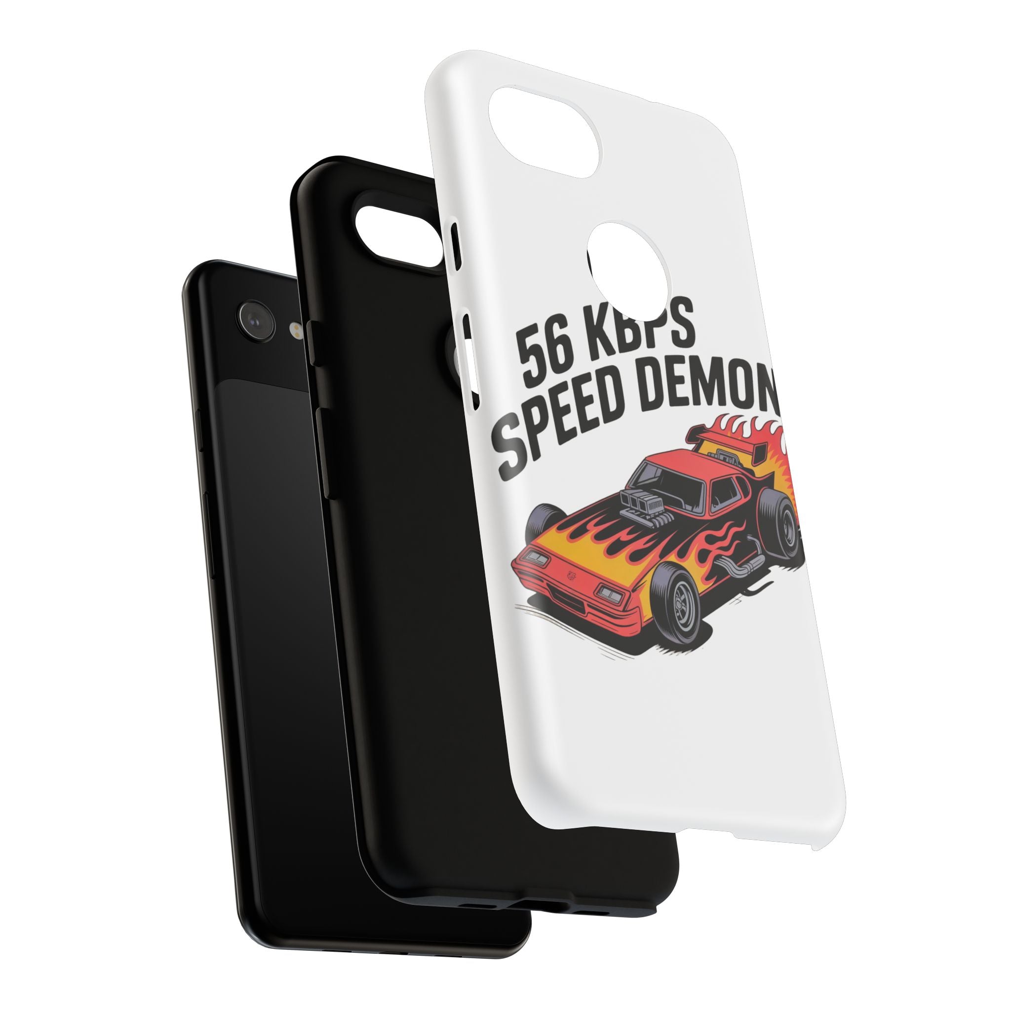 56 Kbps Speed Demon Black- Impact-Resistant Phone Case