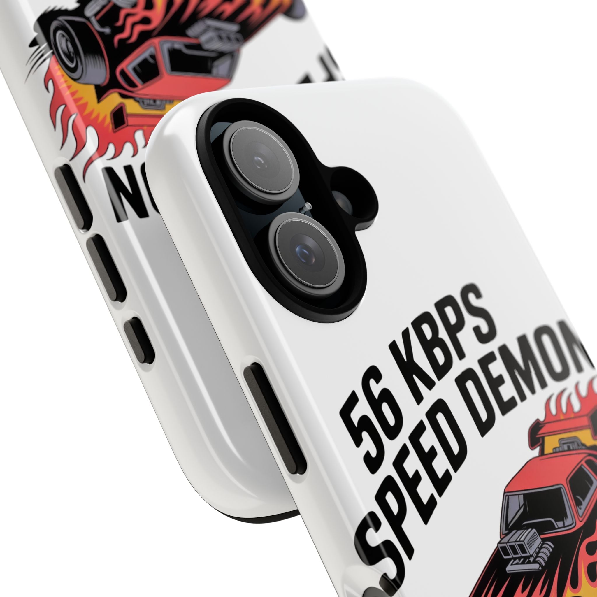 56 Kbps Speed Demon Black- Impact-Resistant Phone Case