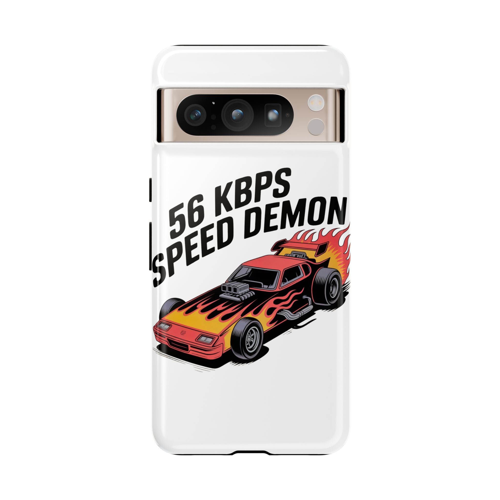 56 Kbps Speed Demon Black- Impact-Resistant Phone Case