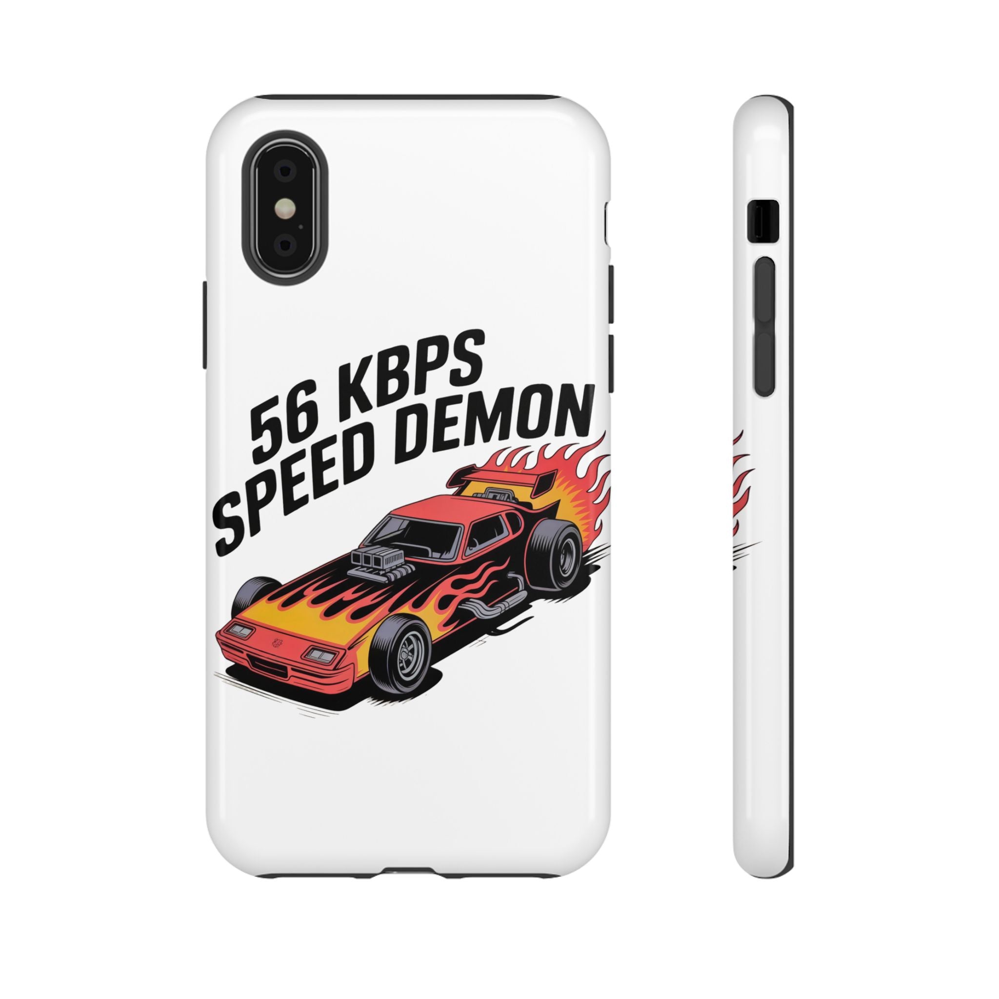 56 Kbps Speed Demon Black- Impact-Resistant Phone Case