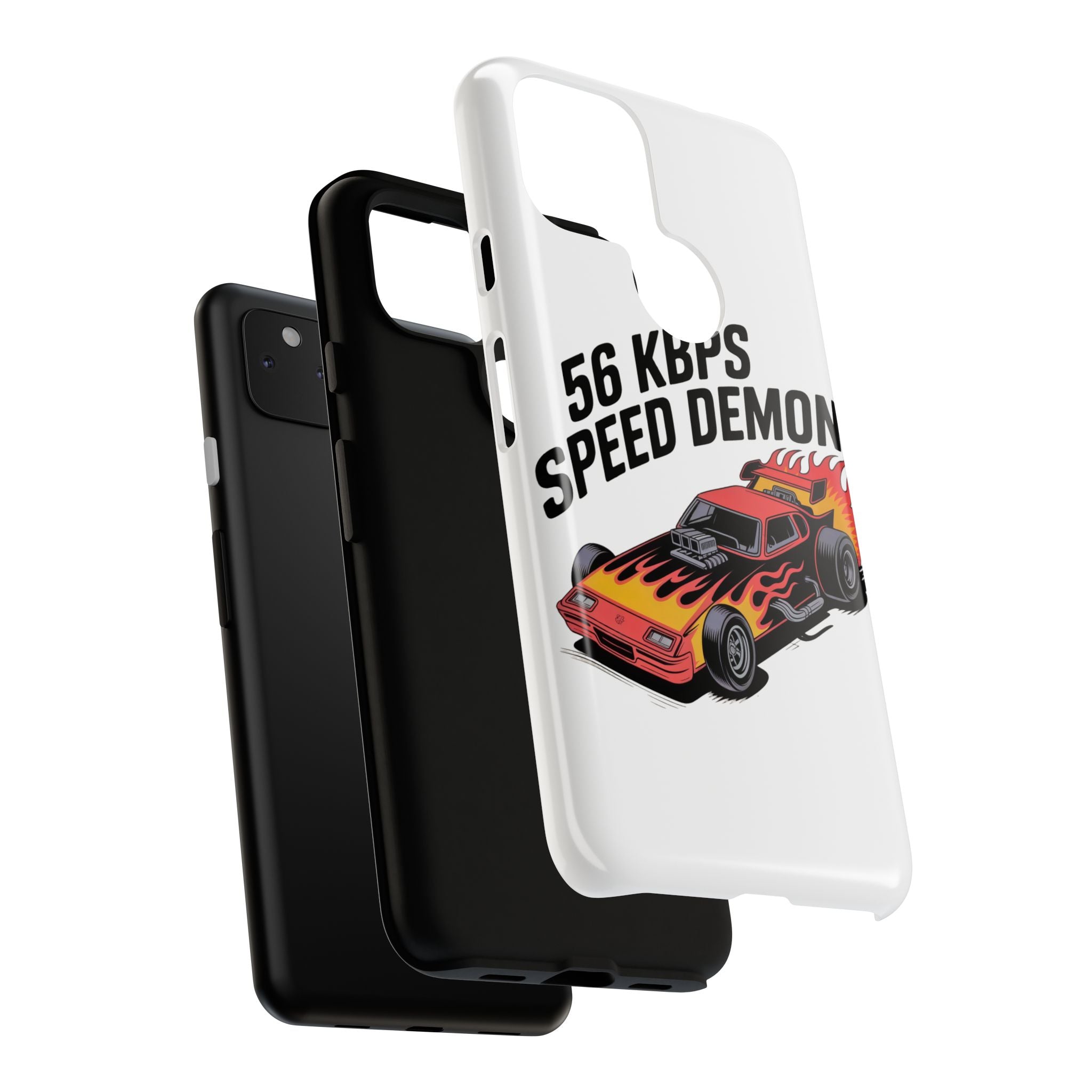 56 Kbps Speed Demon Black- Impact-Resistant Phone Case