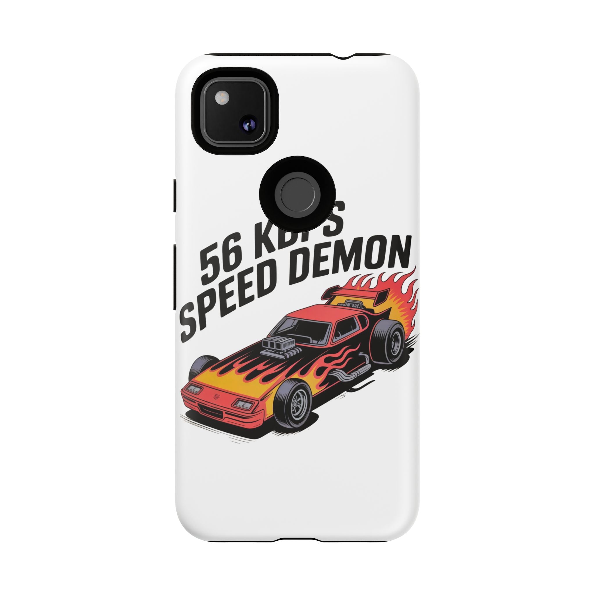 56 Kbps Speed Demon Black- Impact-Resistant Phone Case