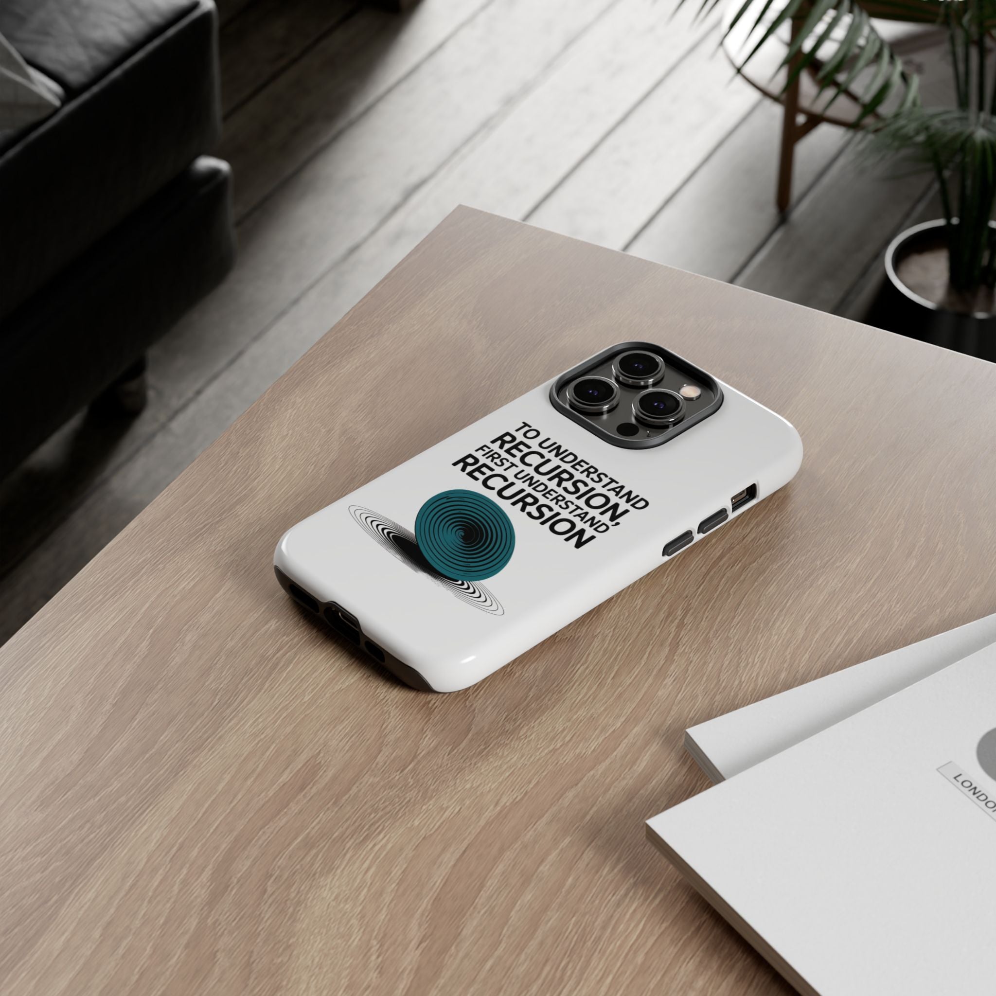 Recursion Black- Impact-Resistant Phone Case