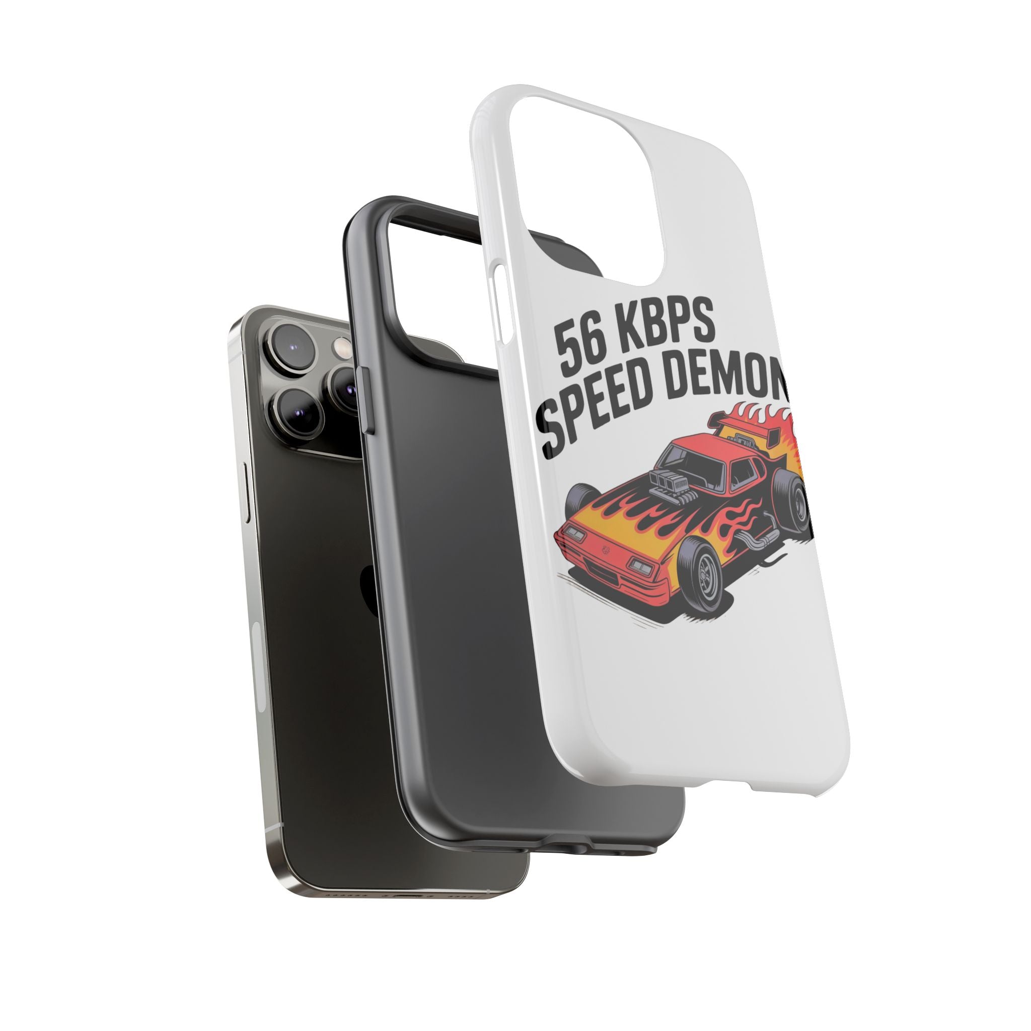 56 Kbps Speed Demon Black- Impact-Resistant Phone Case