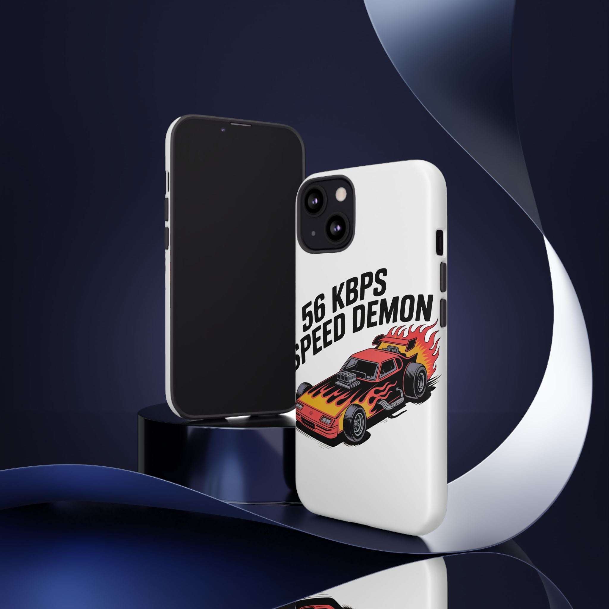 56 Kbps Speed Demon Black- Impact-Resistant Phone Case